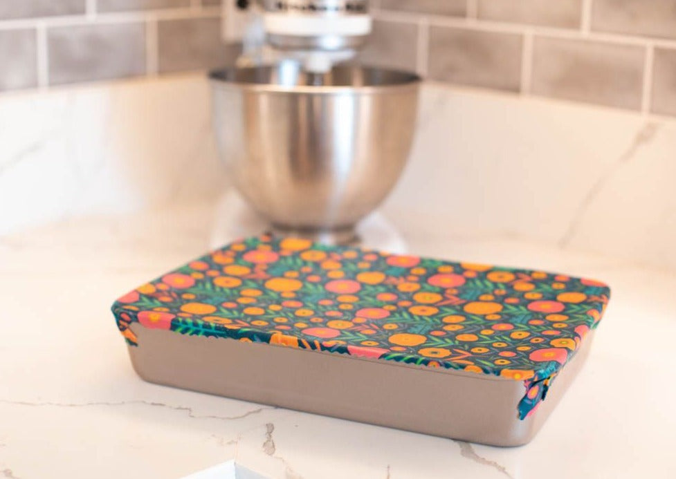 Eco-Friendly Beeswax Food Wrap - Fall Bloom Print