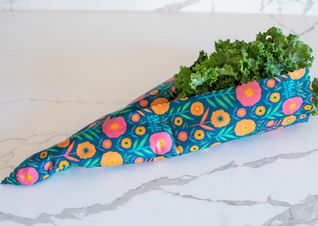 Eco-Friendly Beeswax Food Wrap - Fall Bloom Print
