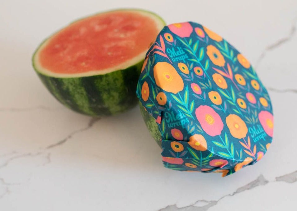 Eco-Friendly Beeswax Food Wrap - Fall Bloom Print