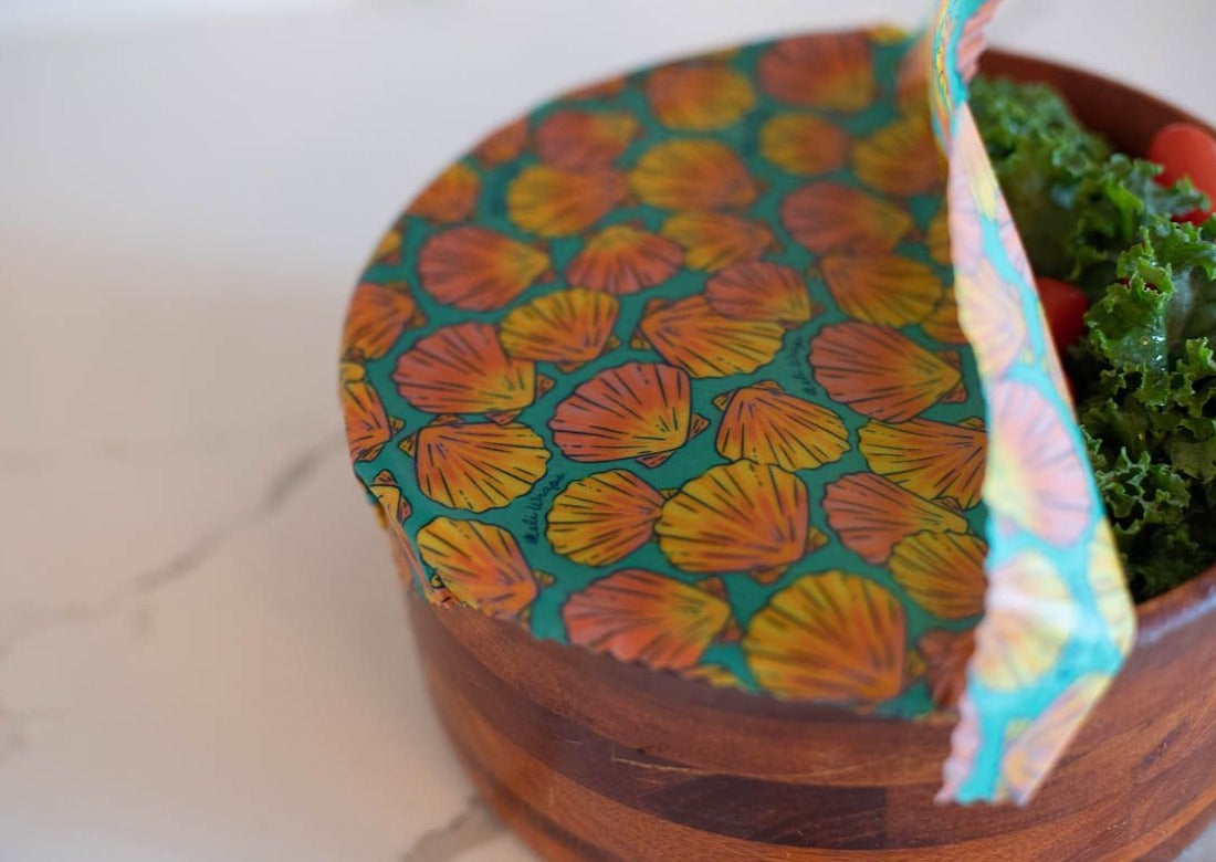 Eco-Friendly Beeswax Wrap Variety Pack - Ocean Print