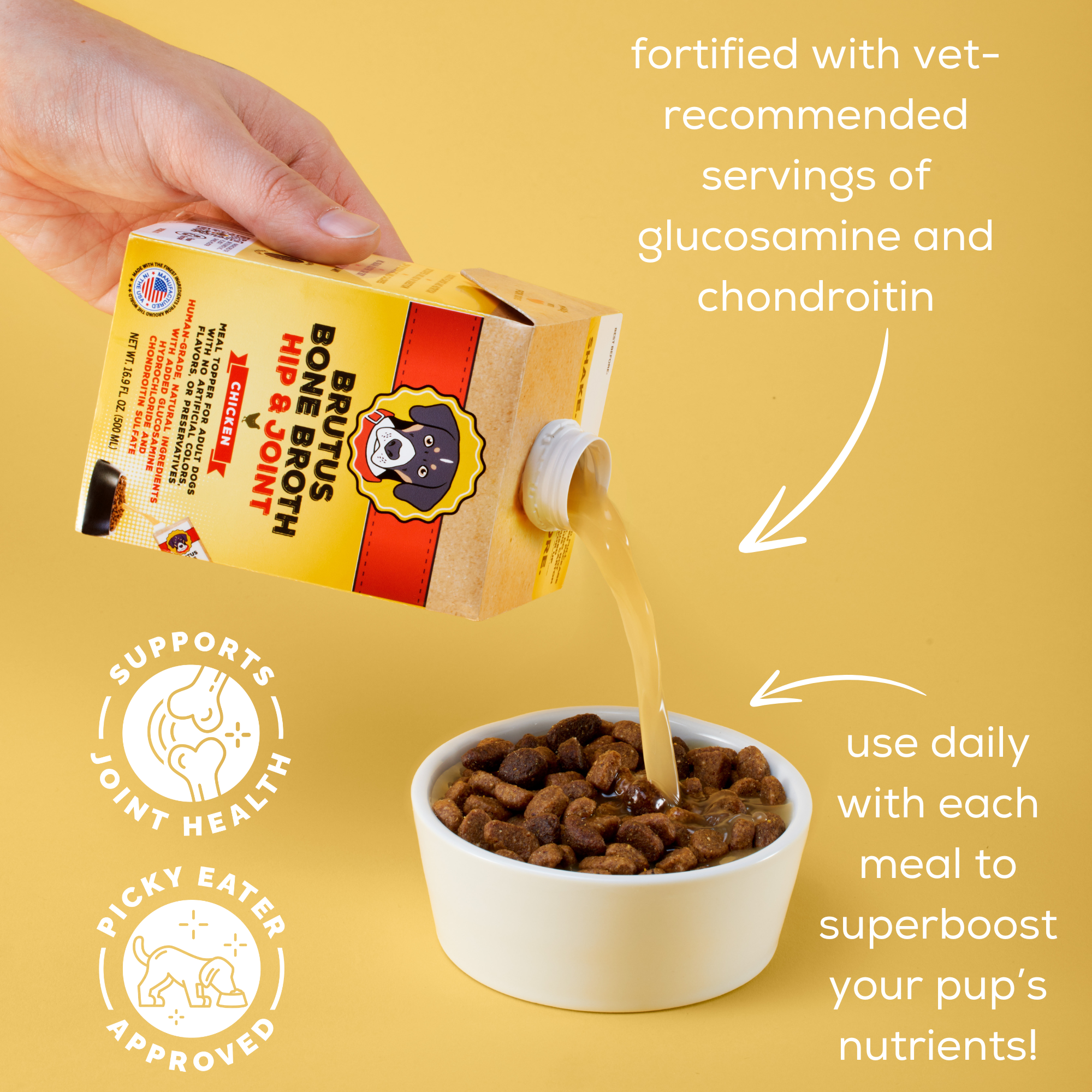 Natural Mini Hip & Joint Formula - Chicken Bone Broth