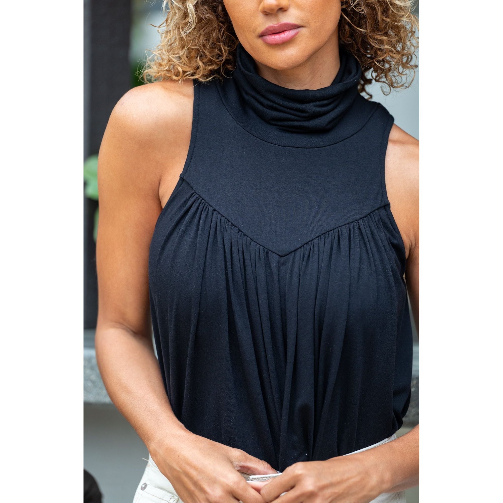 Mocktail Mock Turtleneck with Light Hug¬Æ Bra-Free Shelf