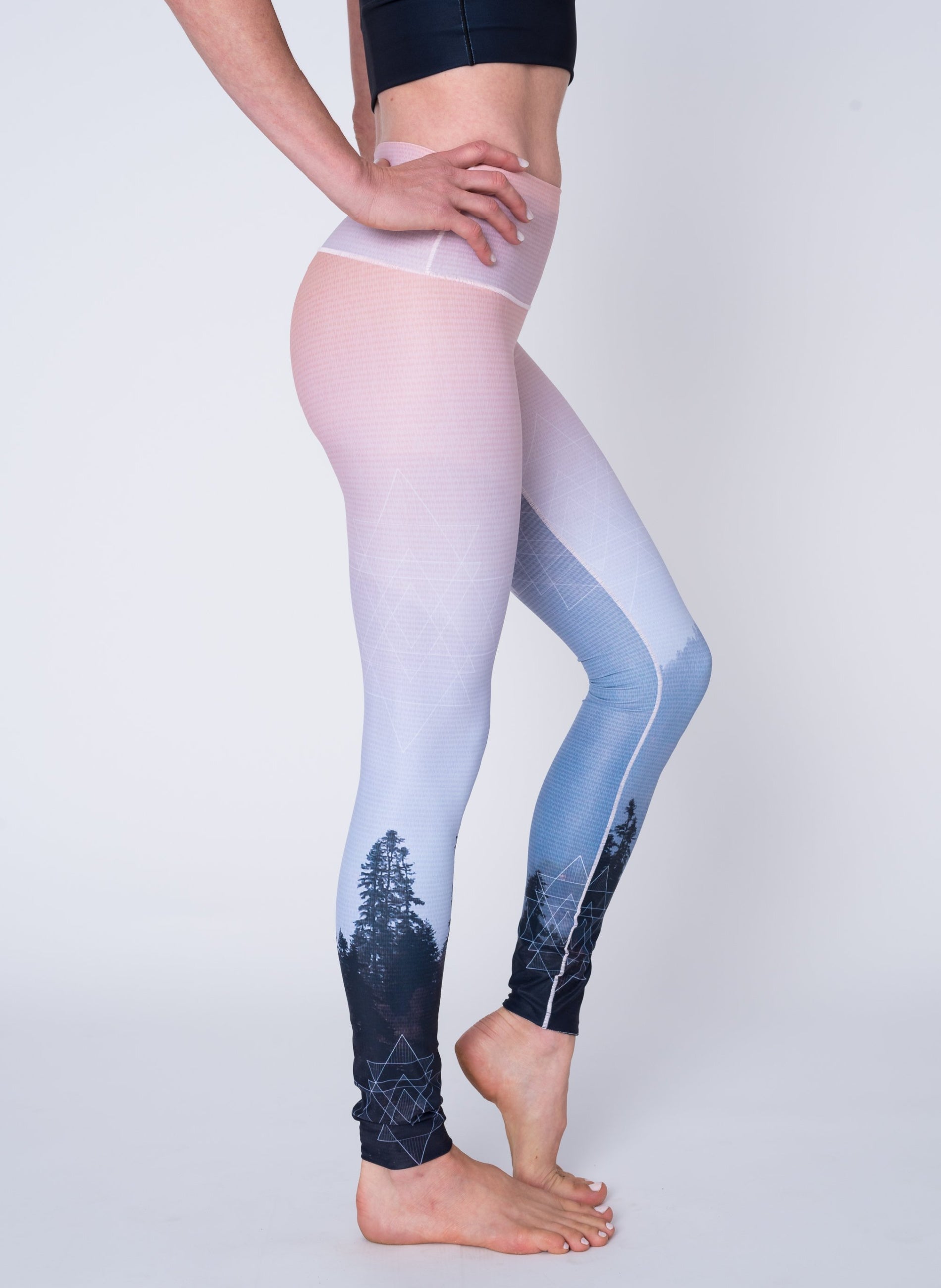 Eco-Friendly Mountain Twilight Yoga Pants