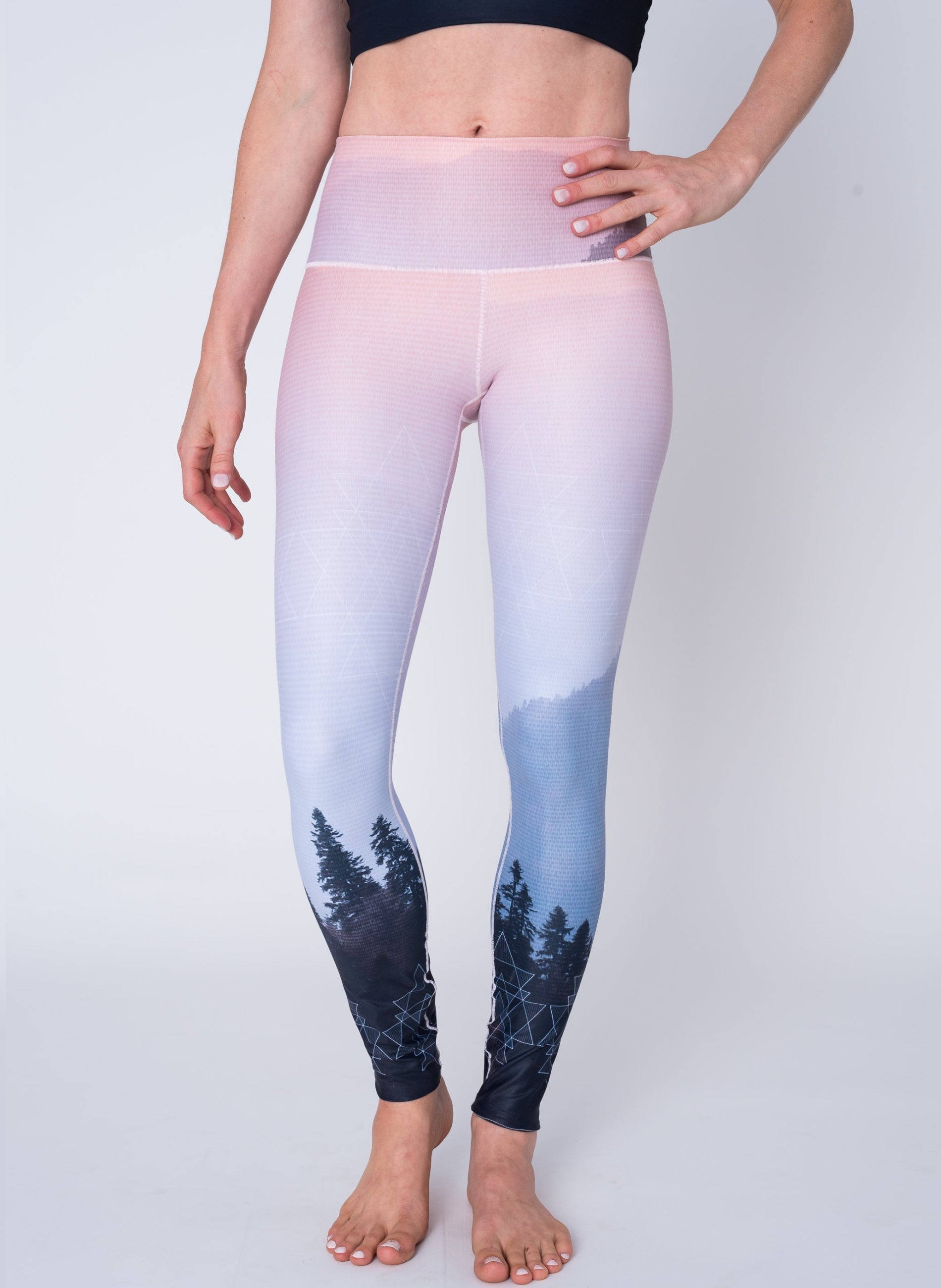 Eco-Friendly Mountain Twilight Yoga Pants