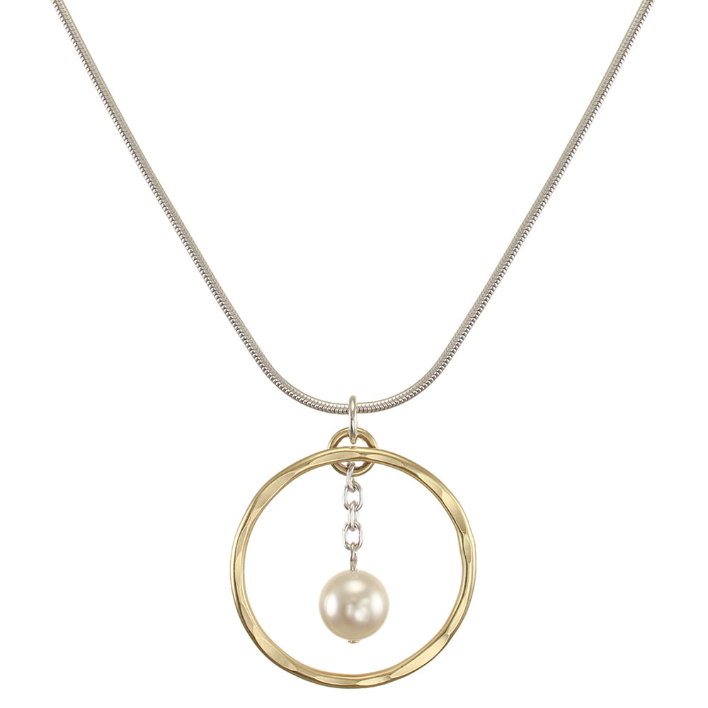 Ring with Hanging Pearl Necklace