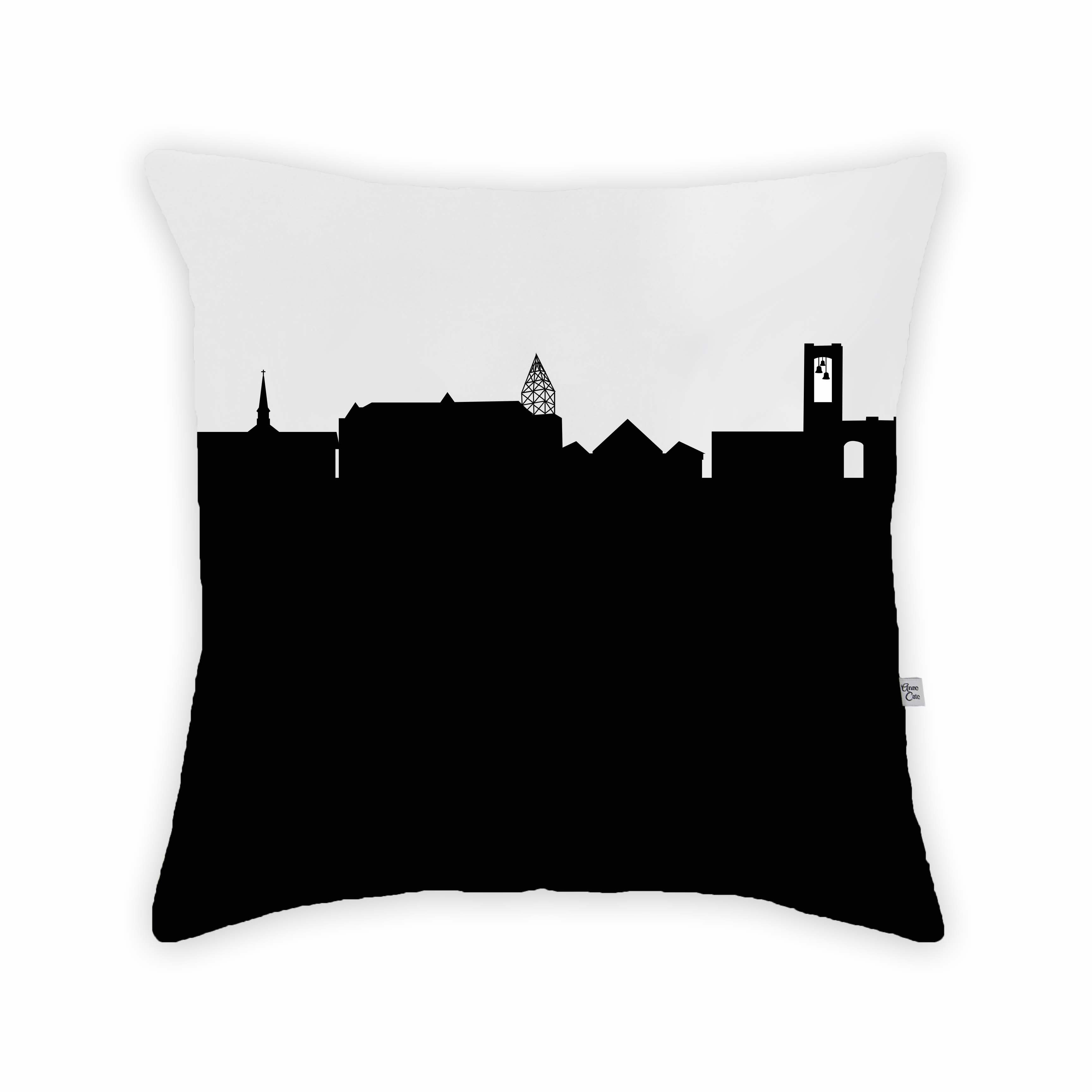 Skyline City Charm 16" by 16" Throw Pillow - Choose Your City