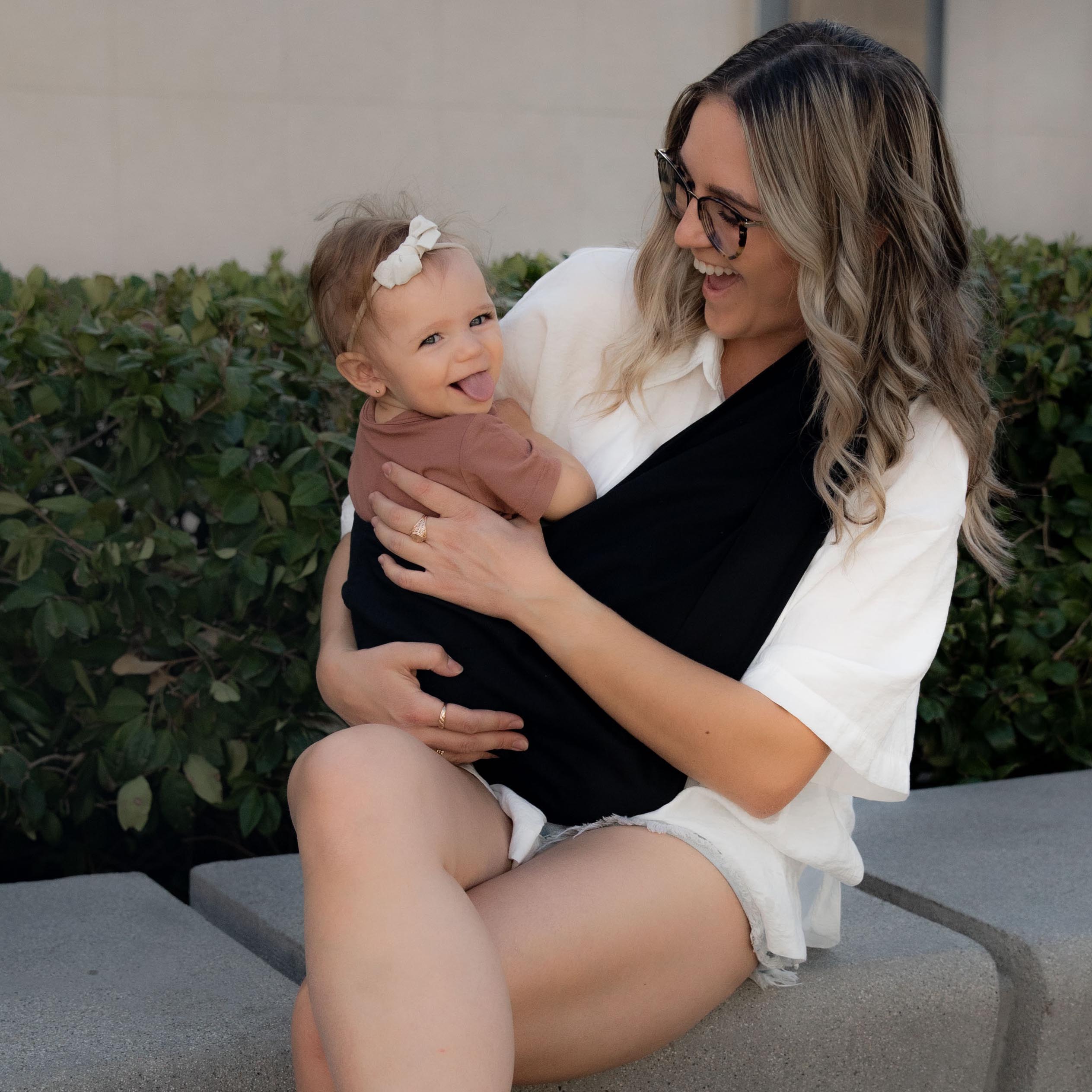 Organic Cotton Baby Carrier Sling - Black