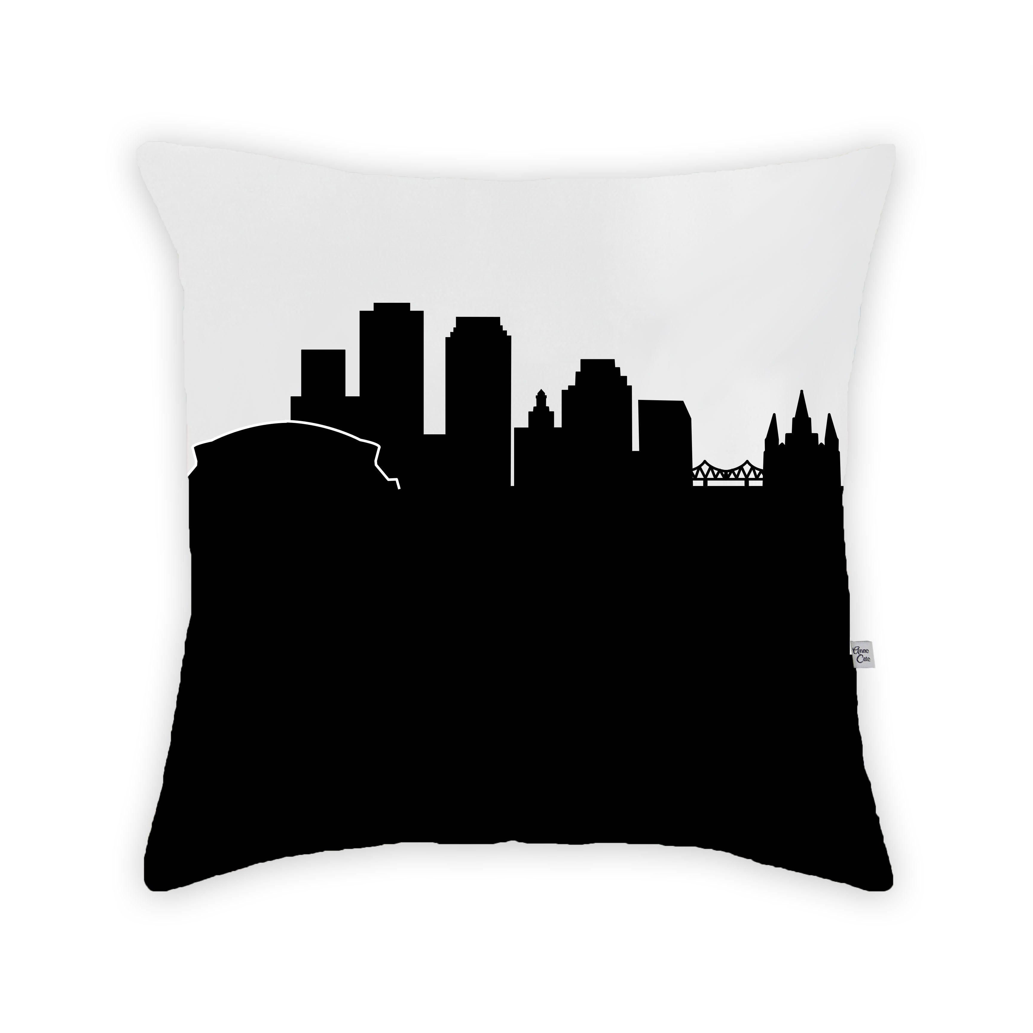 Skyline City Charm 16" by 16" Throw Pillow - Choose Your City