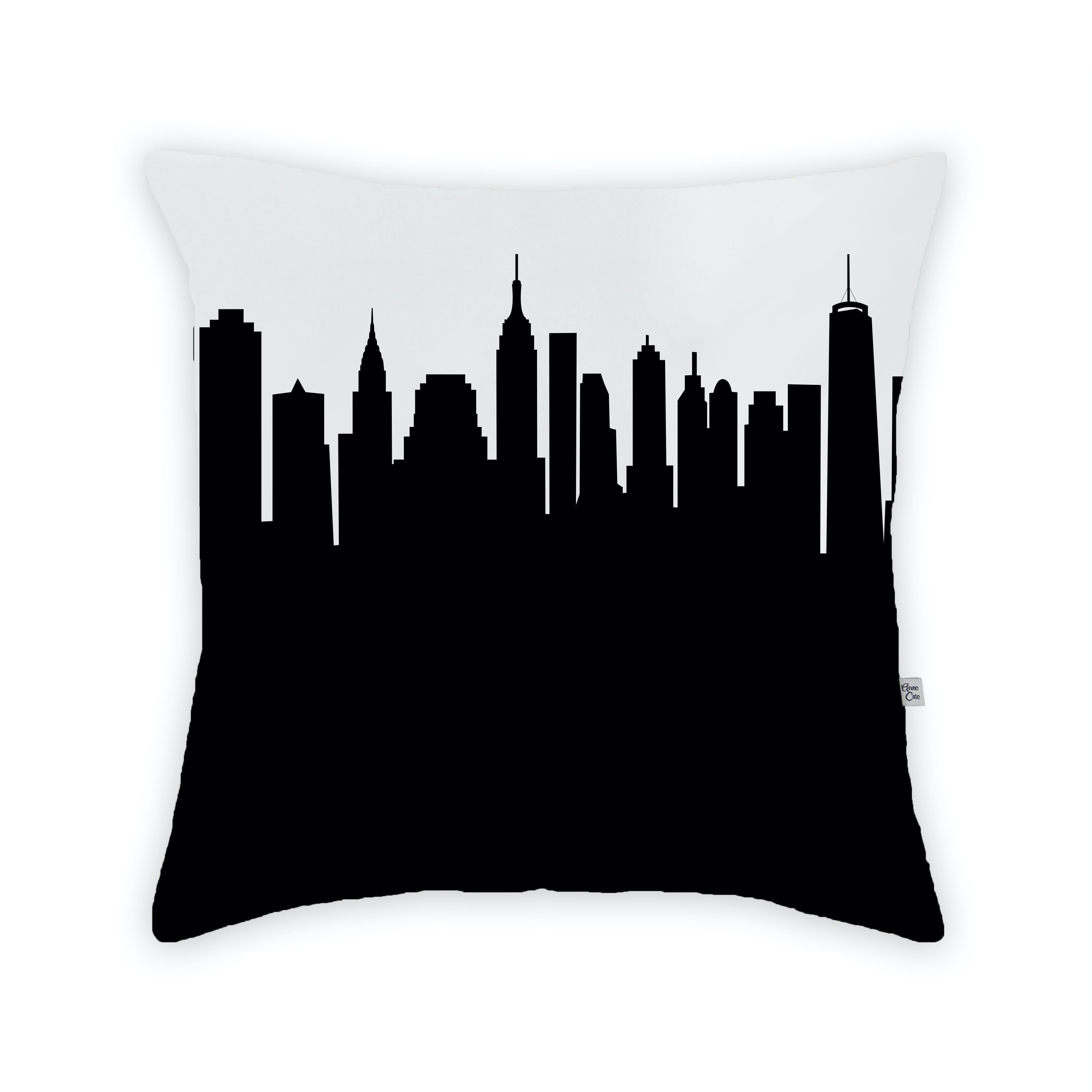 Skyline City Charm 16" by 16" Throw Pillow - Choose Your City