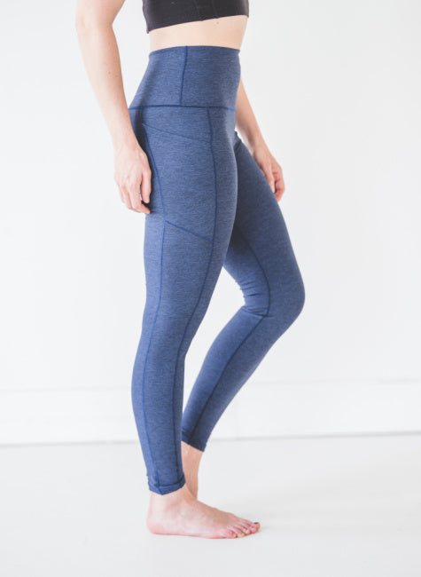 Eco-Friendly Navy Wander Pocket Yoga Pants *Final Sale*