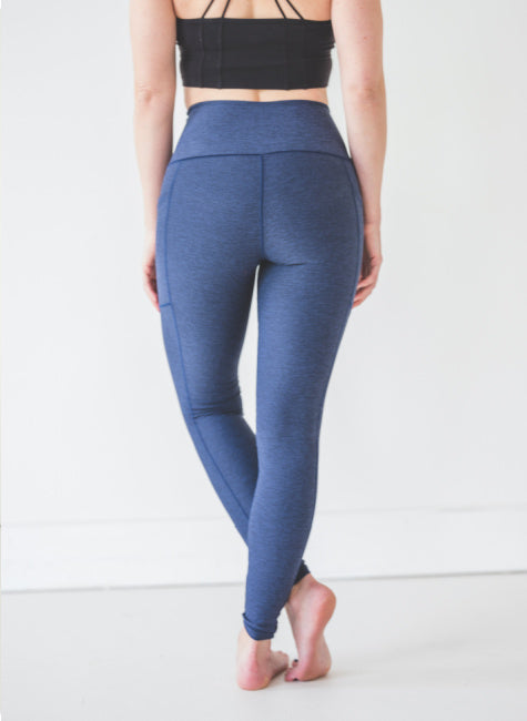 Eco-Friendly Navy Wander Pocket Yoga Pants *Final Sale*