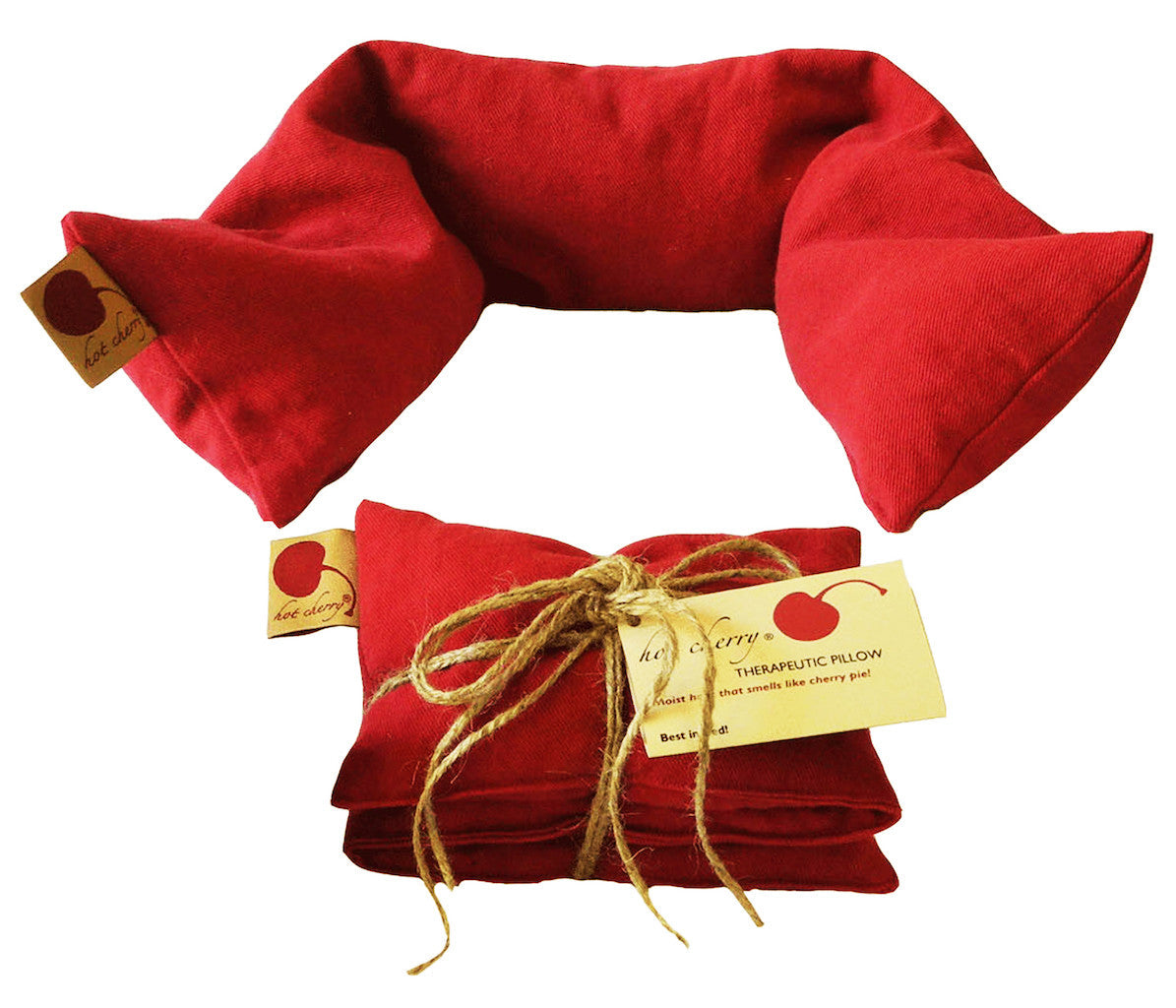 Hot Cherry Microwavable Neck Wrap - Red Denim