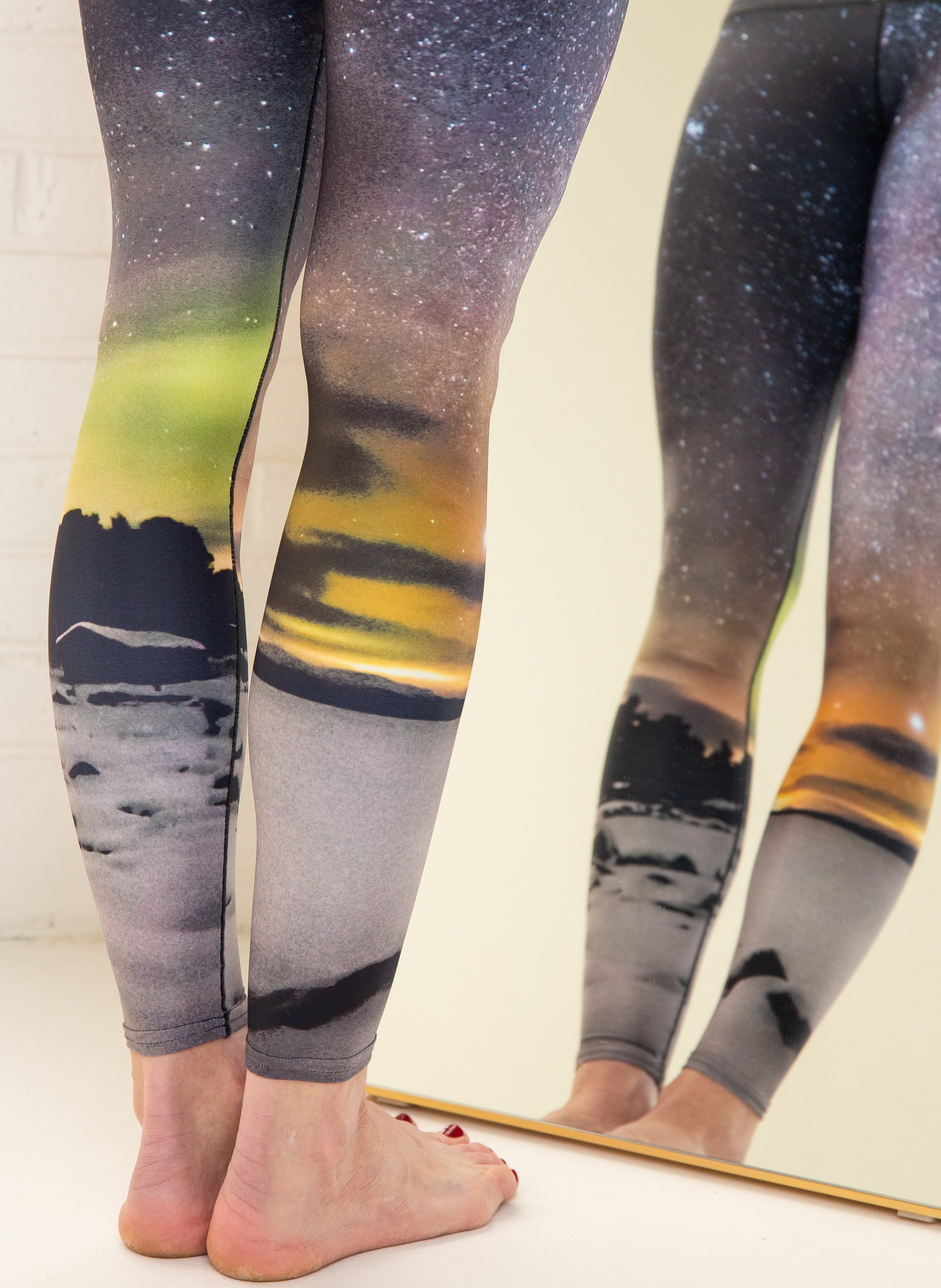 Eco-Friendly Northern Lights Yoga Pants