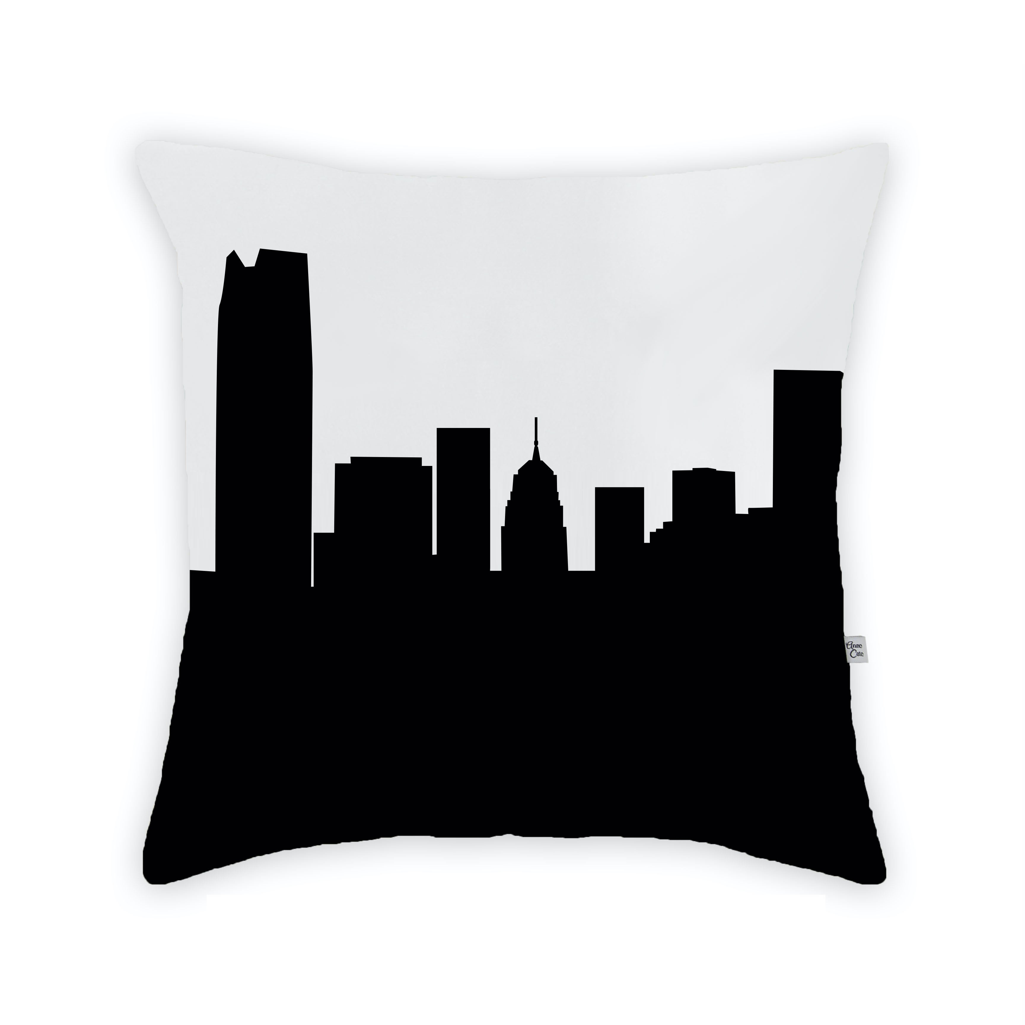 Skyline City Charm 16" by 16" Throw Pillow - Choose Your City
