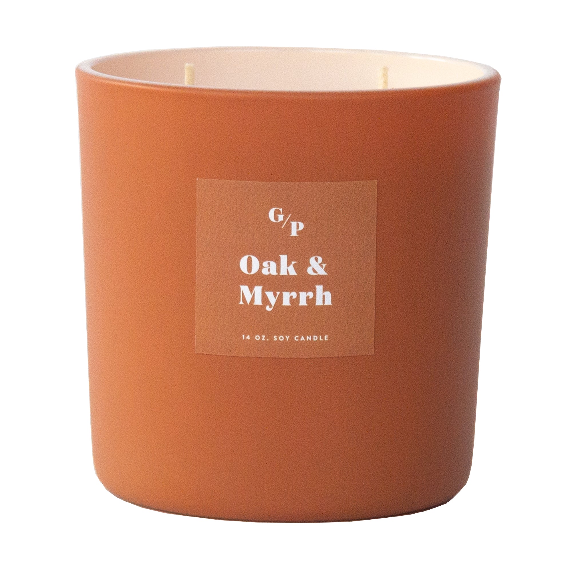 Soy Candle 14 oz. 2-Wick - Oak & Myrrh Fragrance
