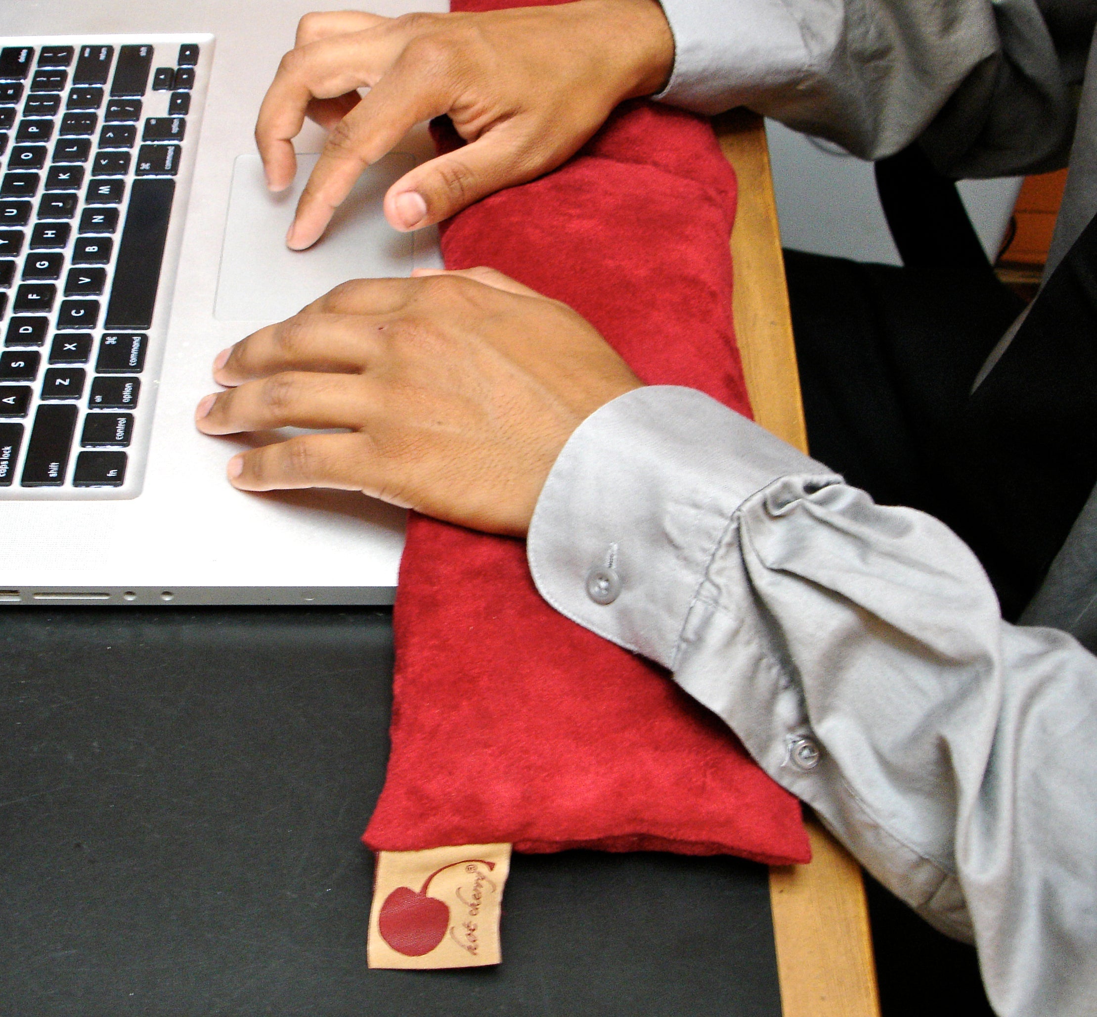 Hot Cherry Neck Wrap - Plush Red Ultra-Suede