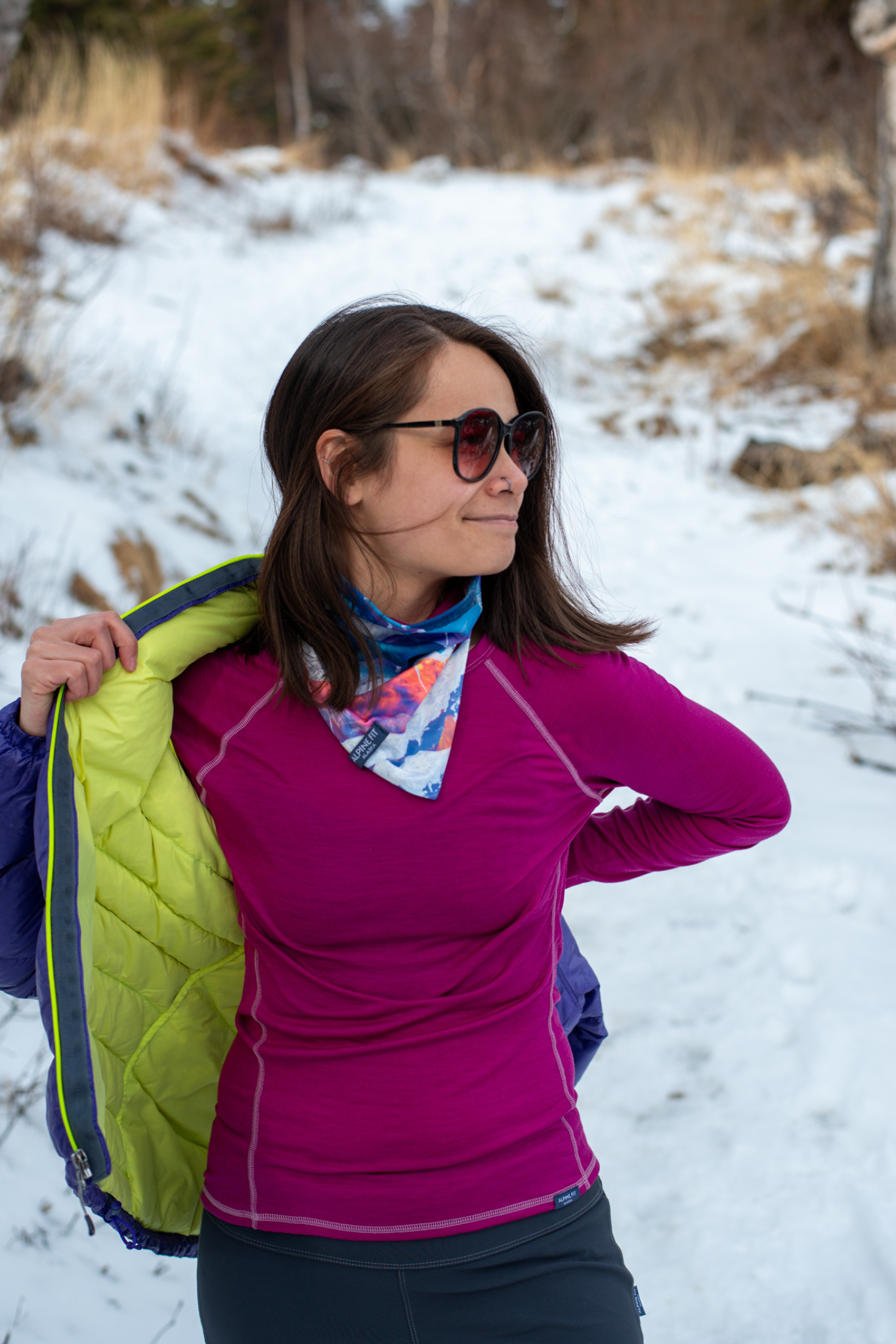 Mountain Merino Wool V Front Neck Warmer