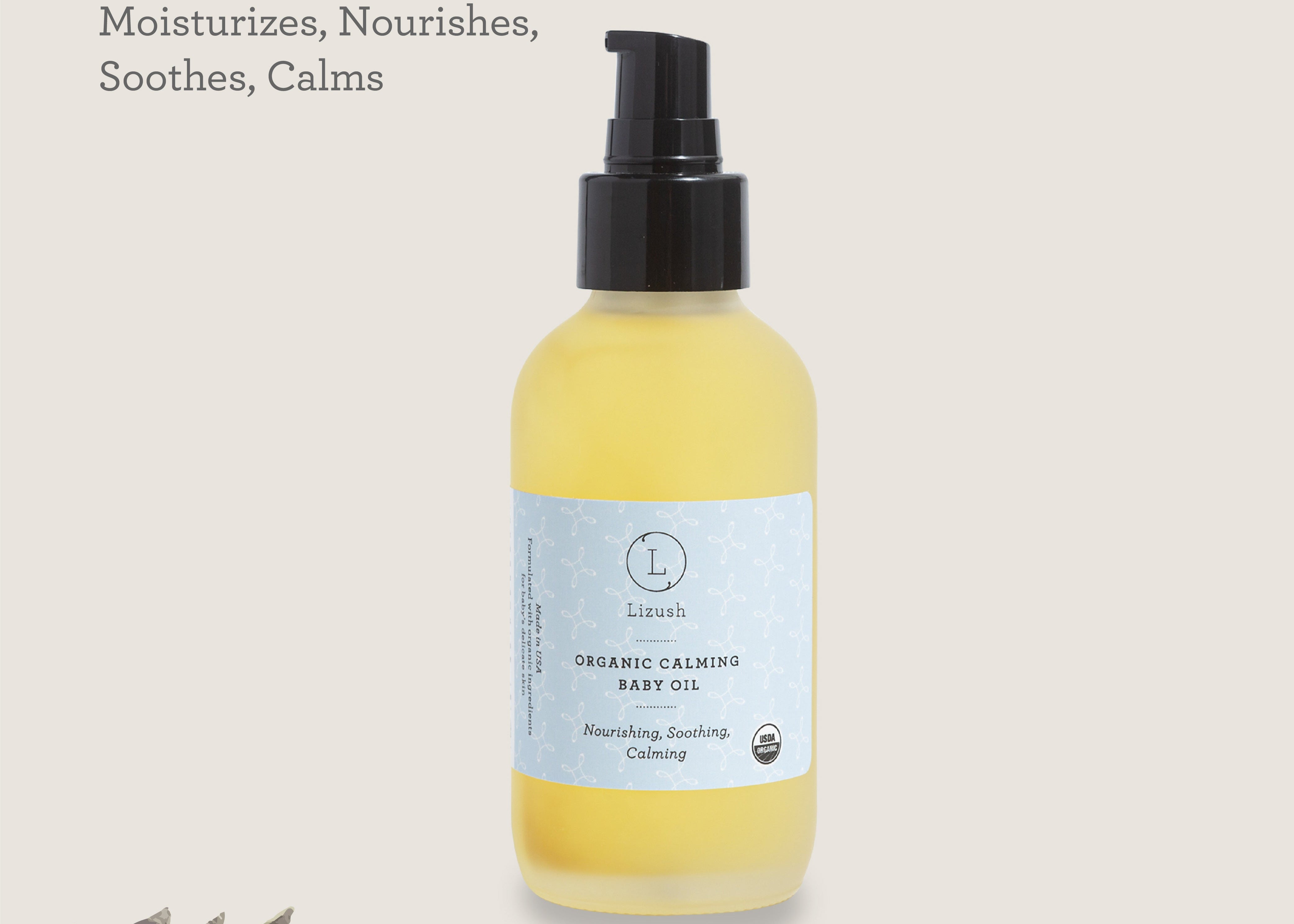 Organic Calming Baby Oil - Lavender & Chamomile