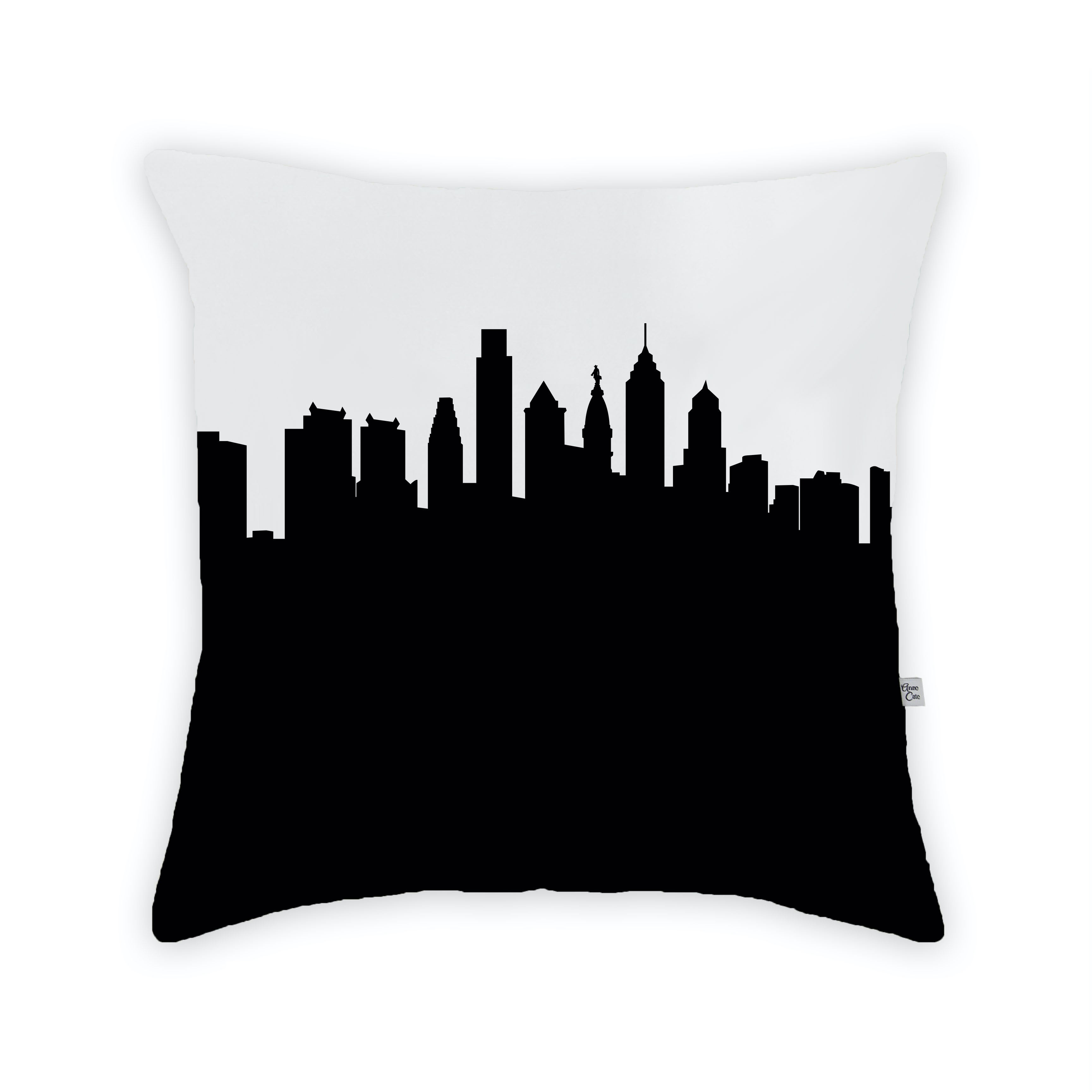 Skyline City Charm 16" by 16" Throw Pillow - Choose Your City