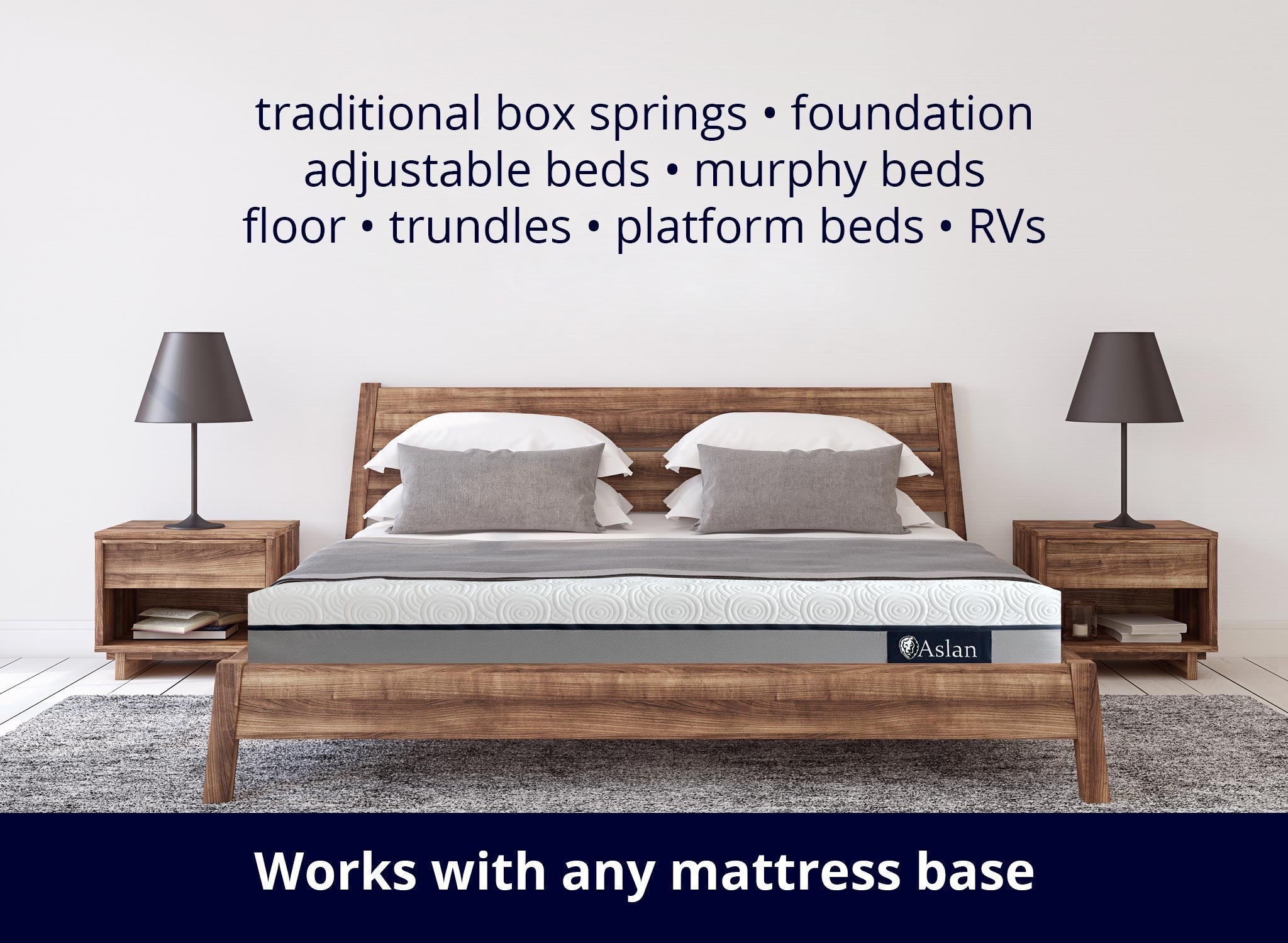 13" Aslan Cooling GEL Memory Foam Mattress - Medium Plush