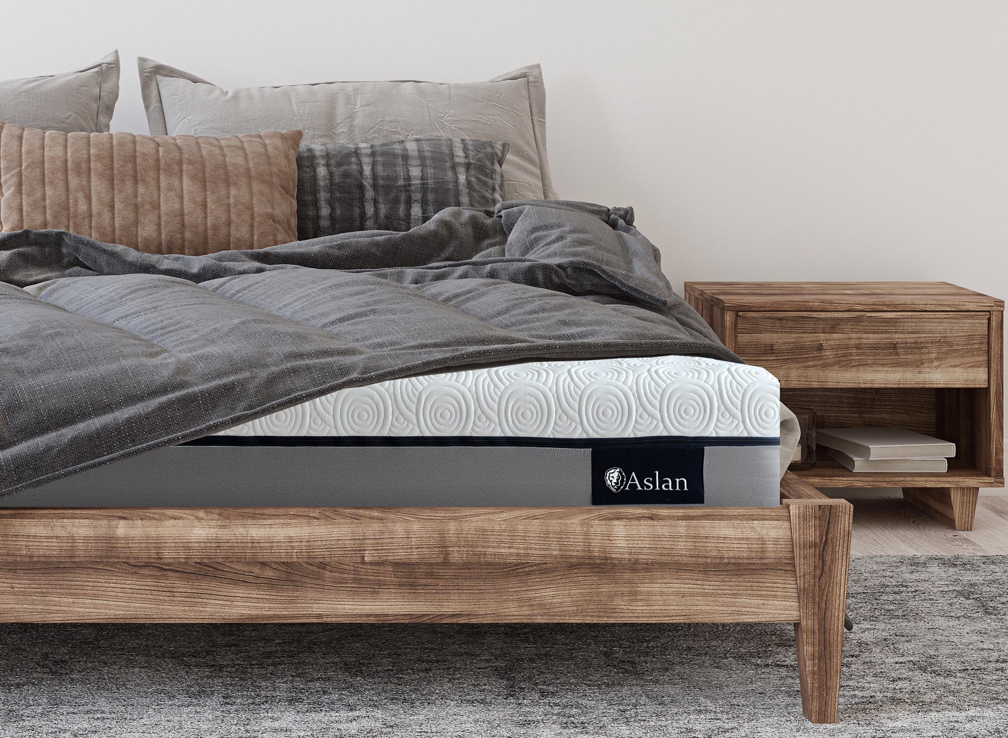 13" Aslan Cooling GEL Memory Foam Mattress - Medium Plush