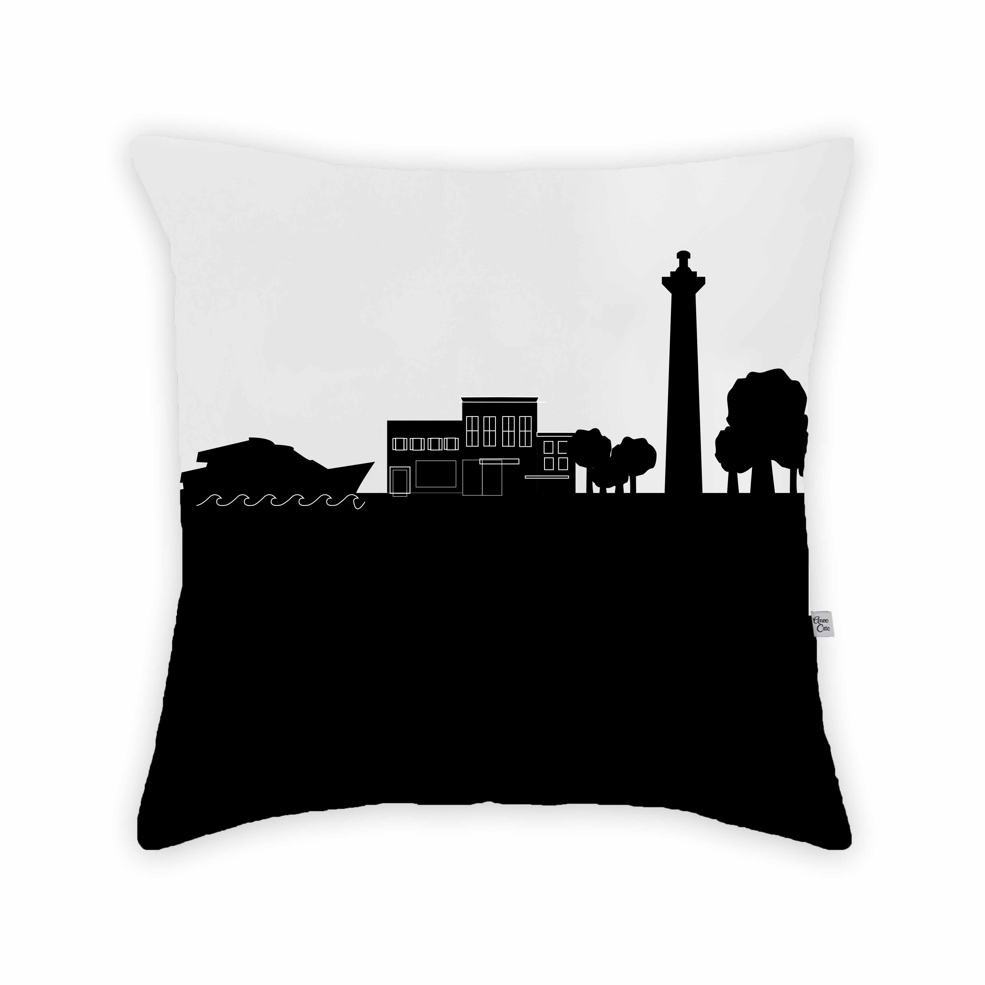 Skyline City Charm 16" by 16" Throw Pillow - Choose Your City