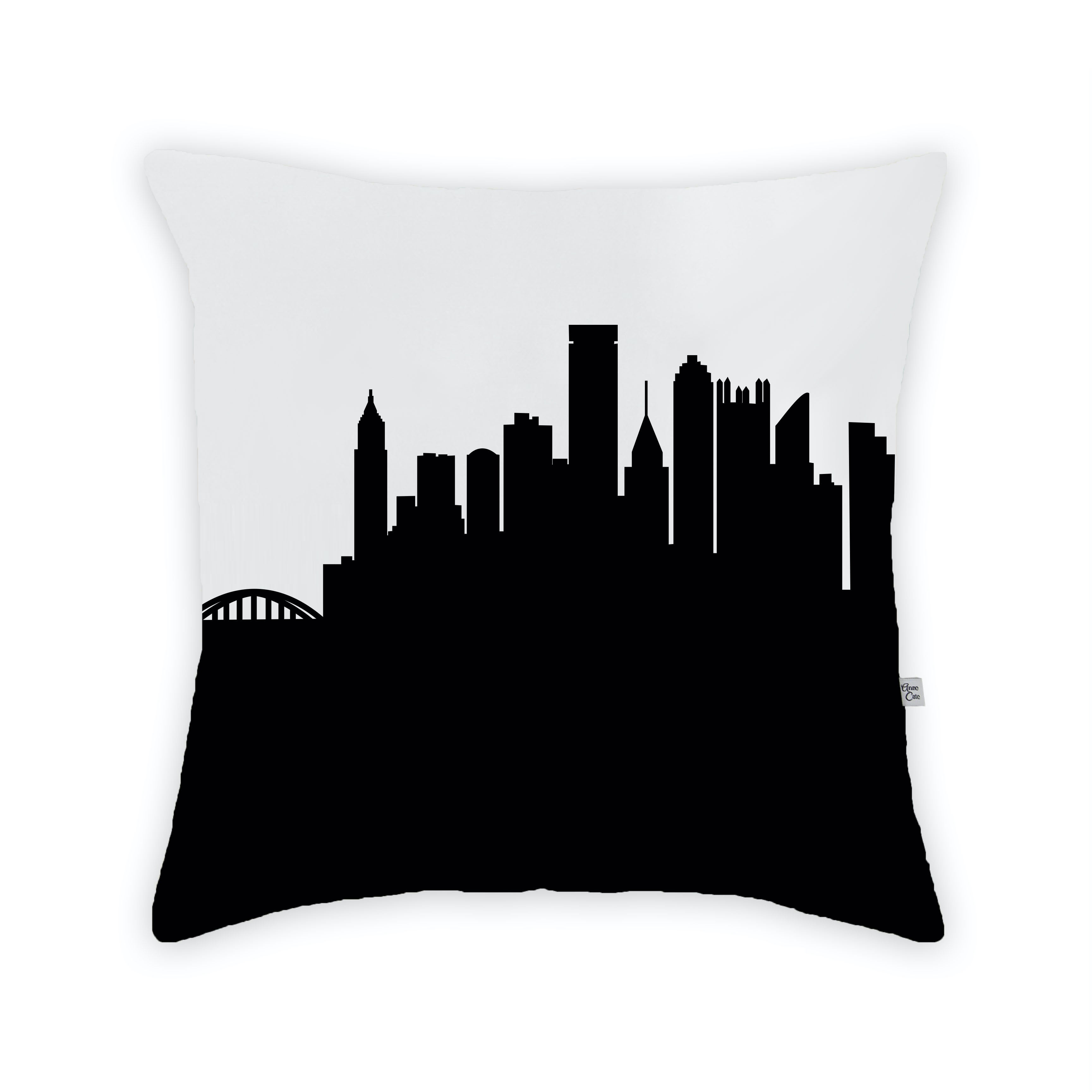 Skyline City Charm 16" by 16" Throw Pillow - Choose Your City