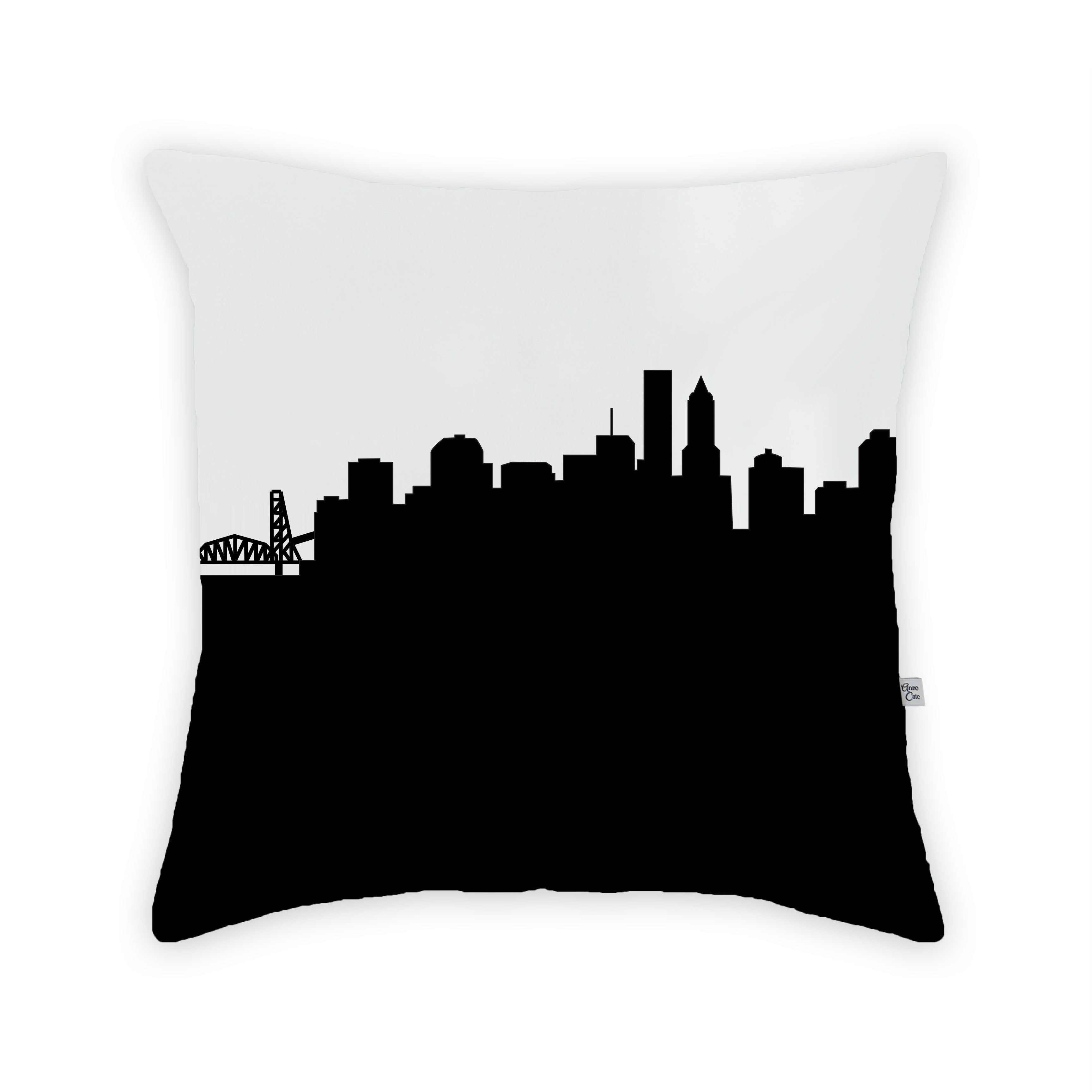 Skyline City Charm 16" by 16" Throw Pillow - Choose Your City