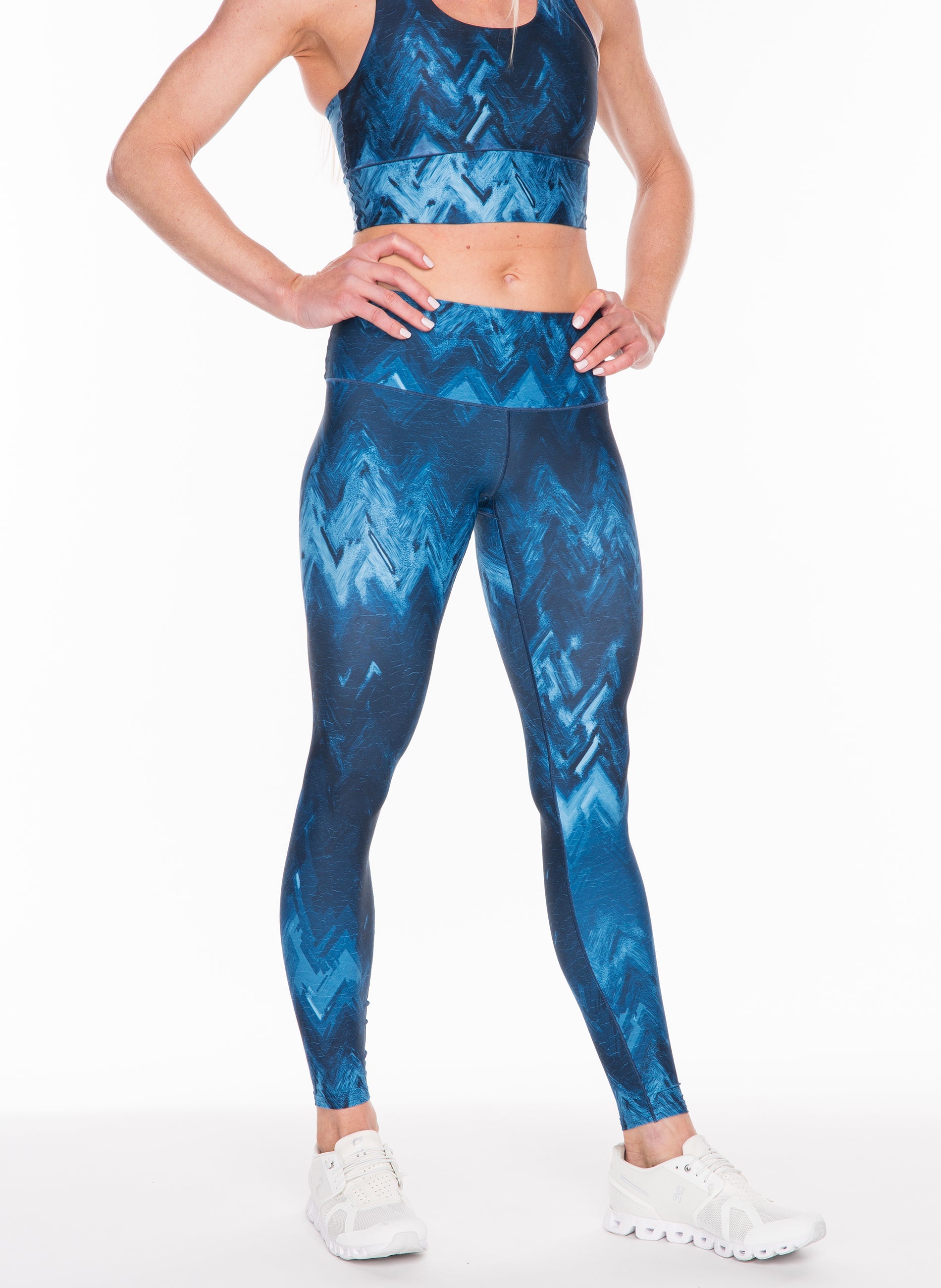 Eco-Friendly Blue Wave Yoga Pants