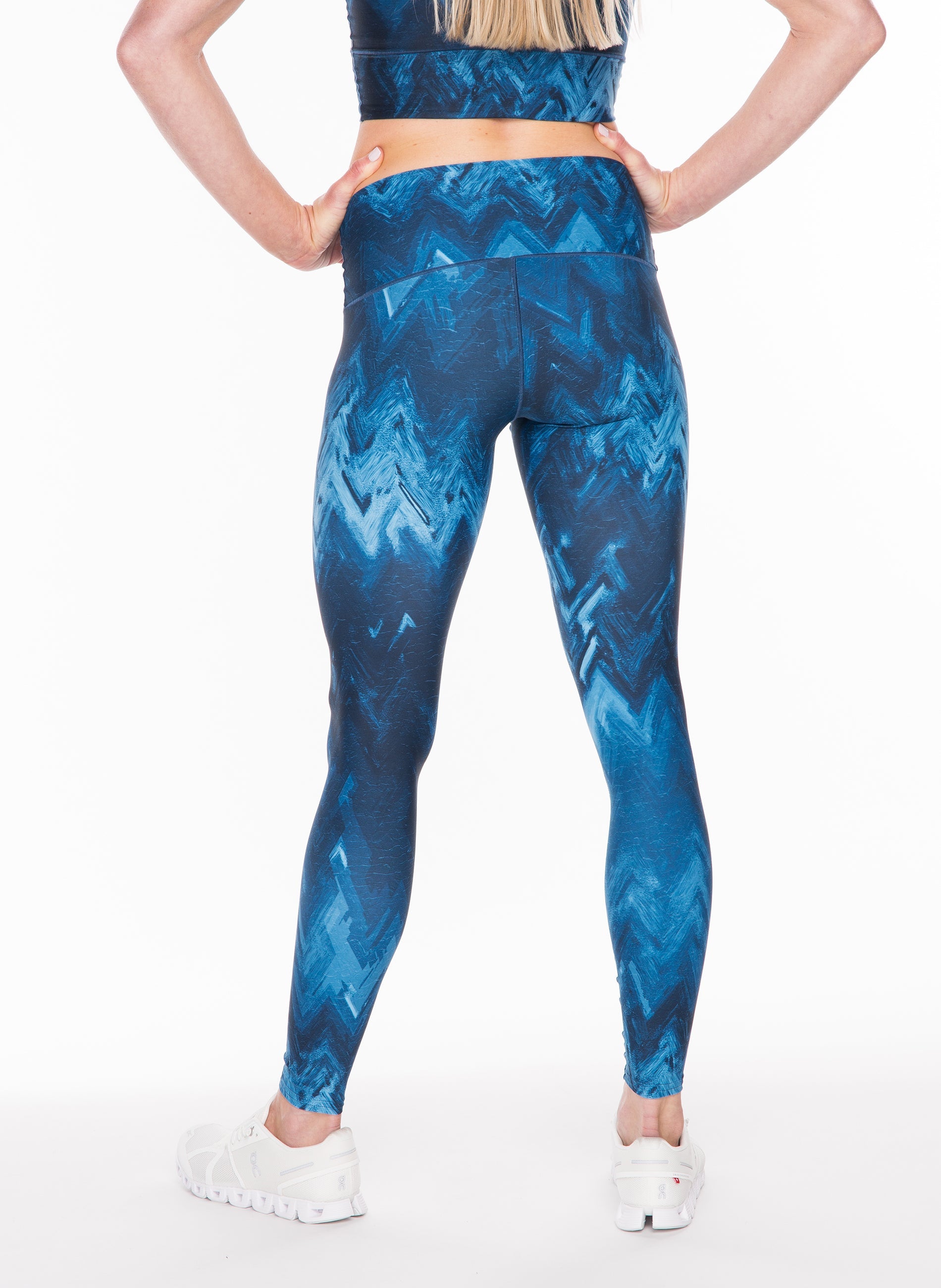 Eco-Friendly Blue Wave Yoga Pants