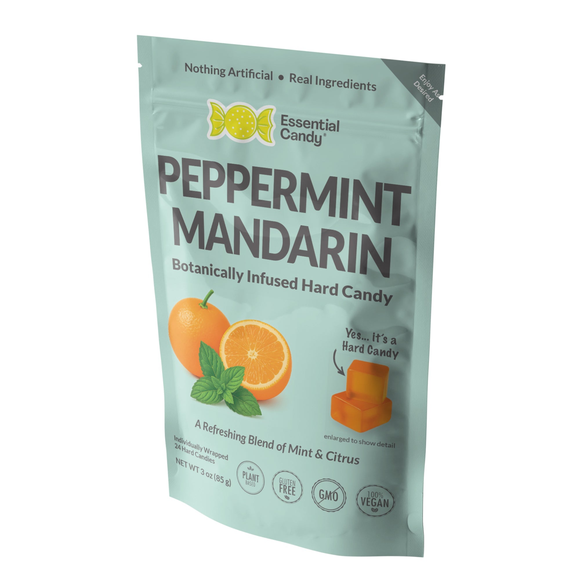 Peppermint Mandarin (New Day) Botanical Lozenges – Refreshing Citrus-Mint – Organic Peppermint & Mandarin – Gluten-Free, Non-GMO, Vegan