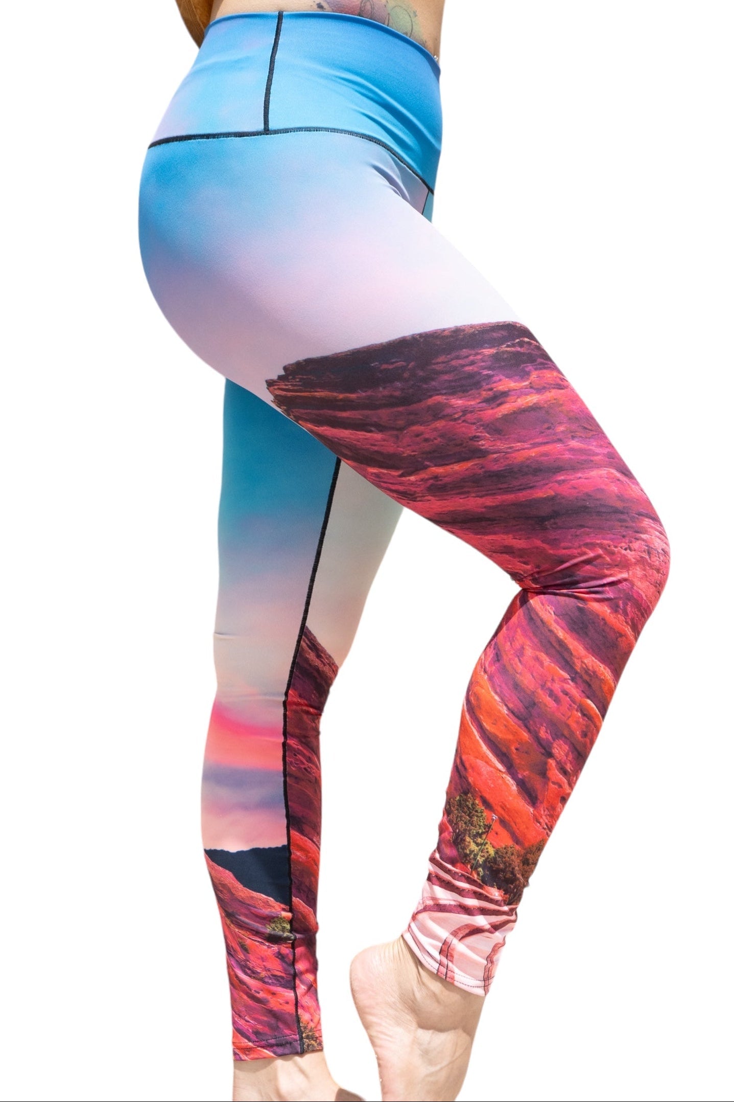 Eco-Friendly Red Rocks Sunrise Yoga Pants