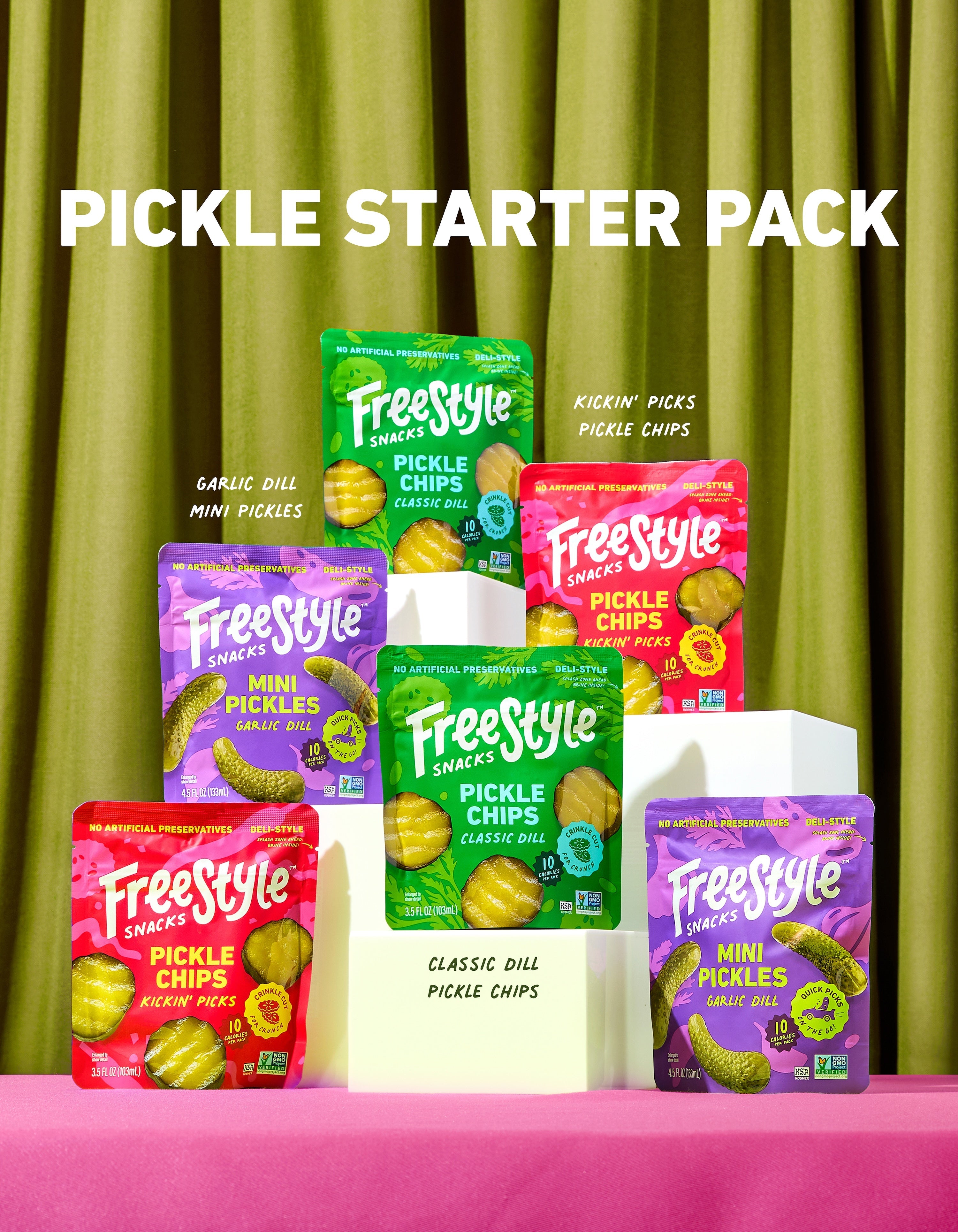 Dill Pickle Variety - 6 Ct Starter Pack (3 Flavors)