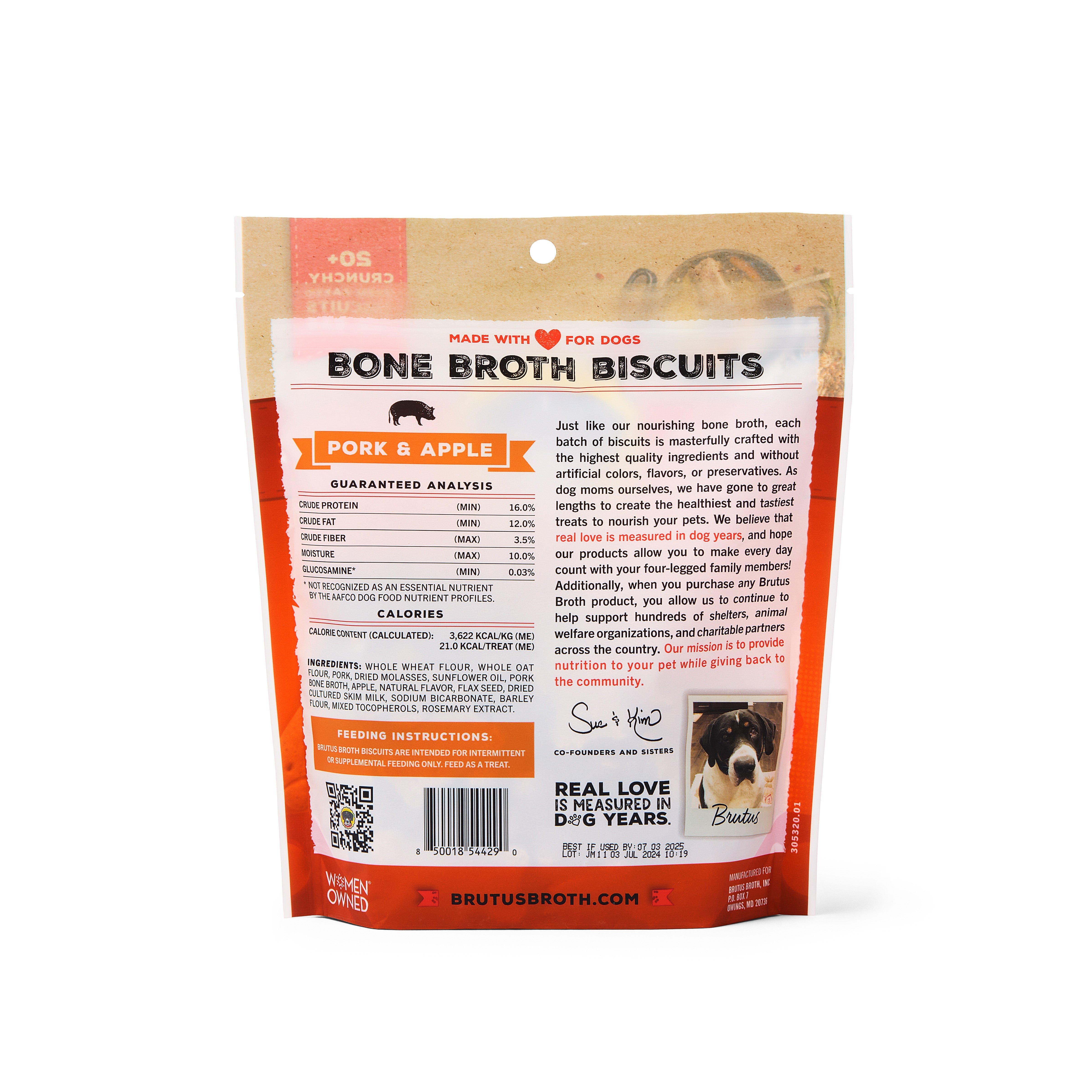 Natural Real Pork & Apple Bone Broth Biscuits