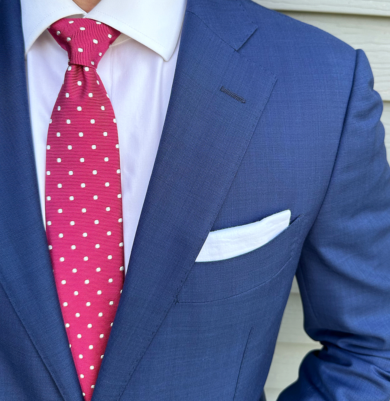 Handmade Powell Pink Dot Tie - Italian Silk