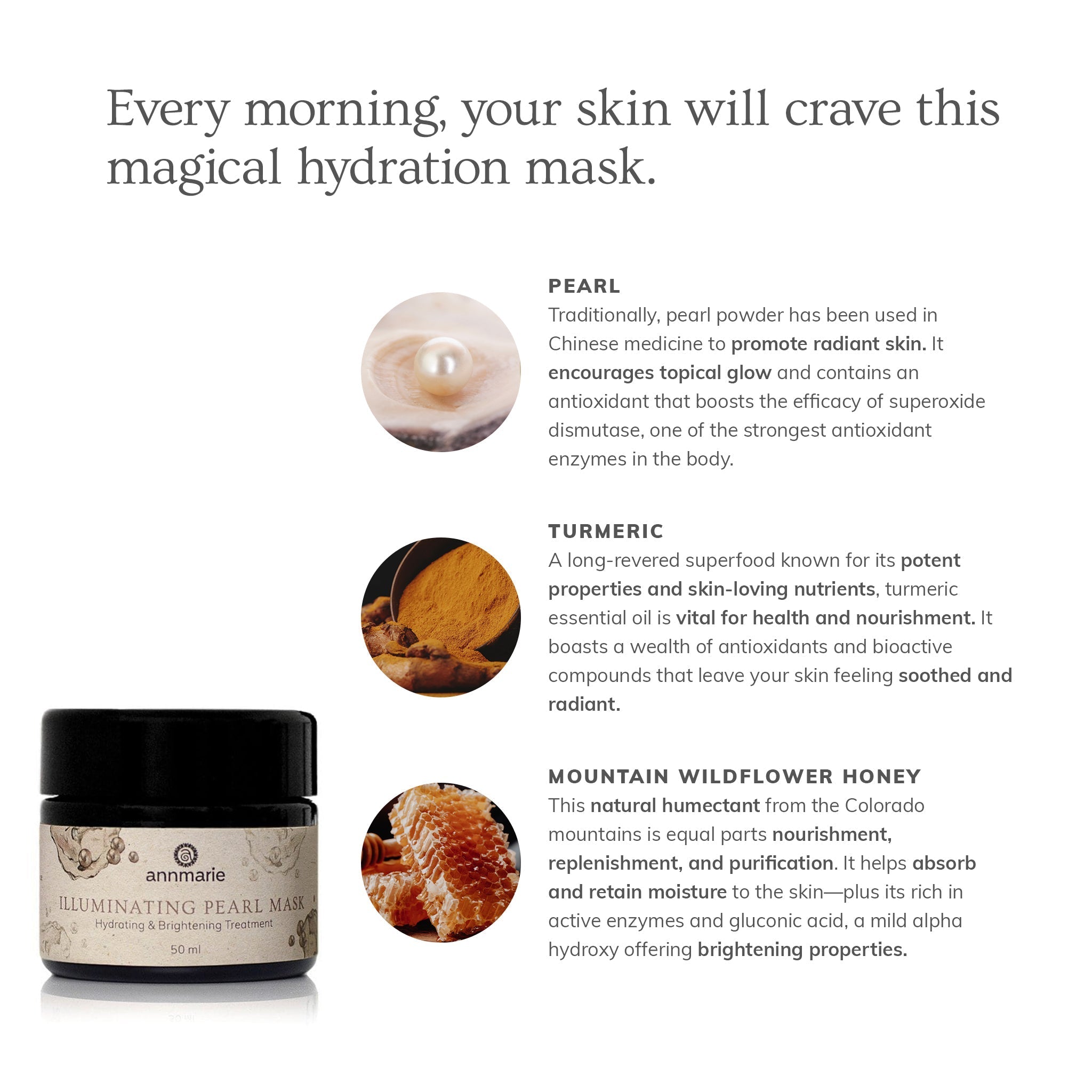 Pearl Powder Brightening Illuminating Face Mask - 1.7 Oz