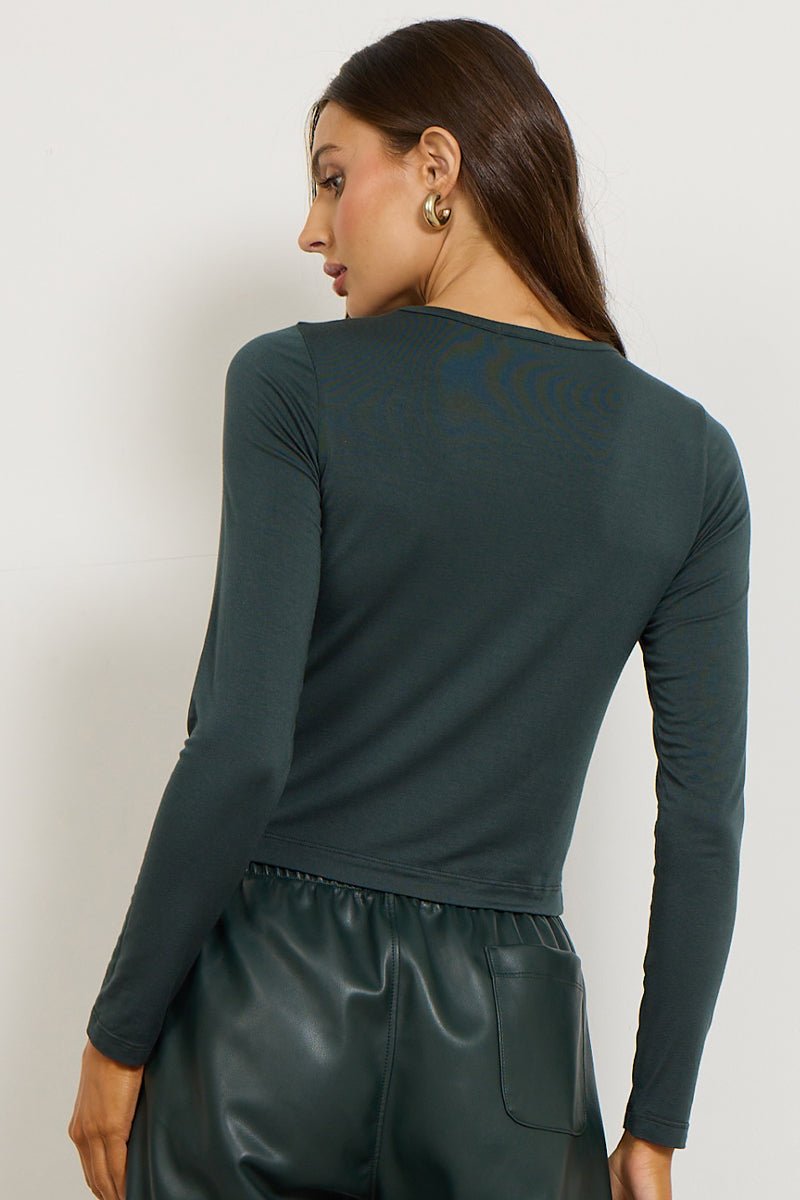 LANI CROP CREW NECK TEE