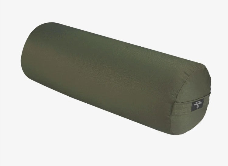 Round Firm Yoga Bolster - 100% Cotton Cover