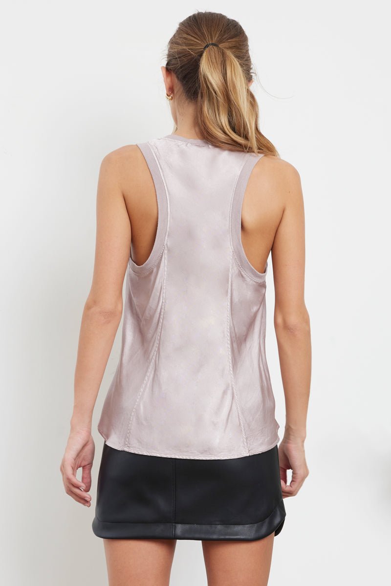 Bridget Silky V-Neck Relaxed Tank Top