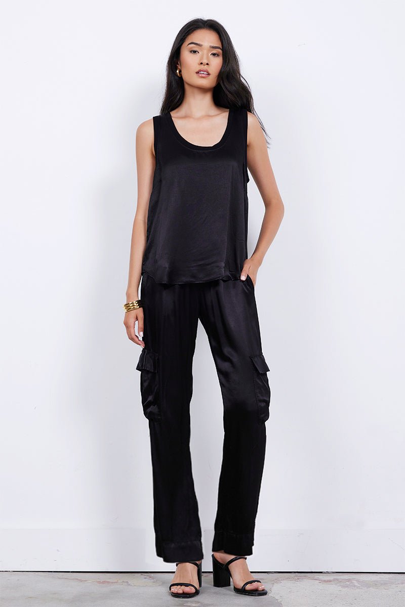 Agnes Silky Cargo Long Pant