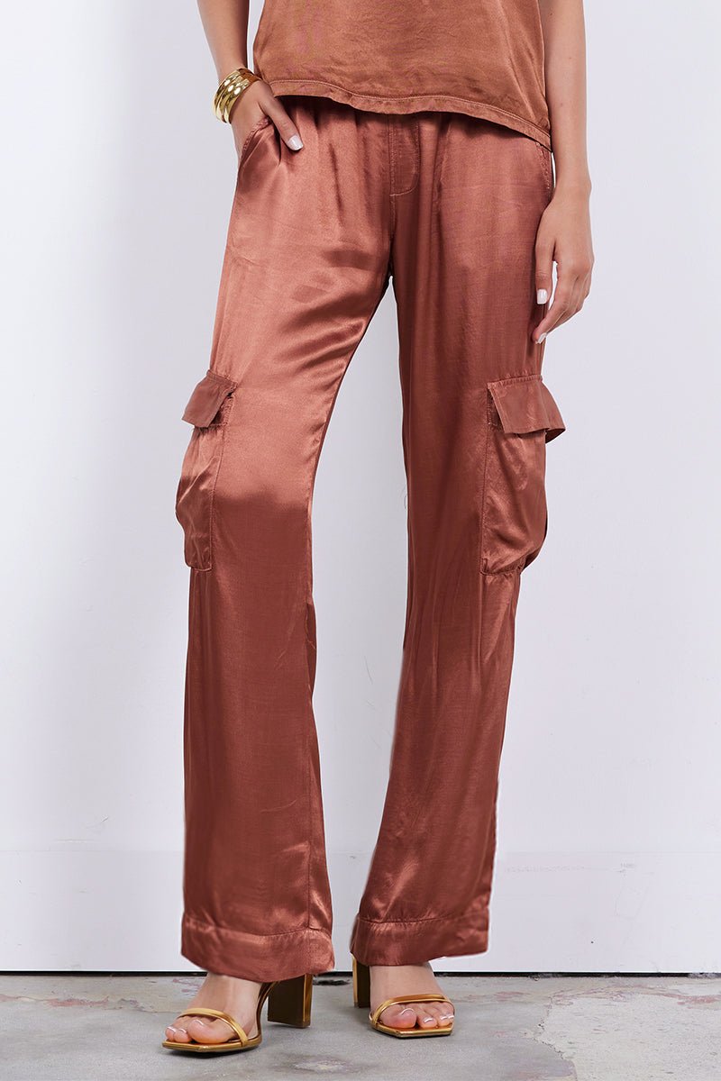 Agnes Silky Cargo Long Pant
