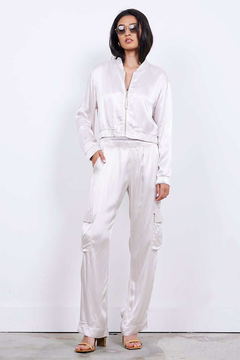 Agnes Silky Cargo Long Pant