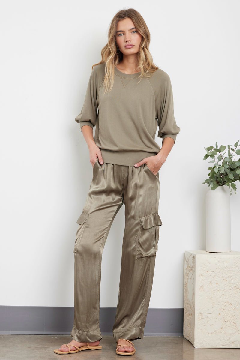 Agnes Silky Cargo Long Pant