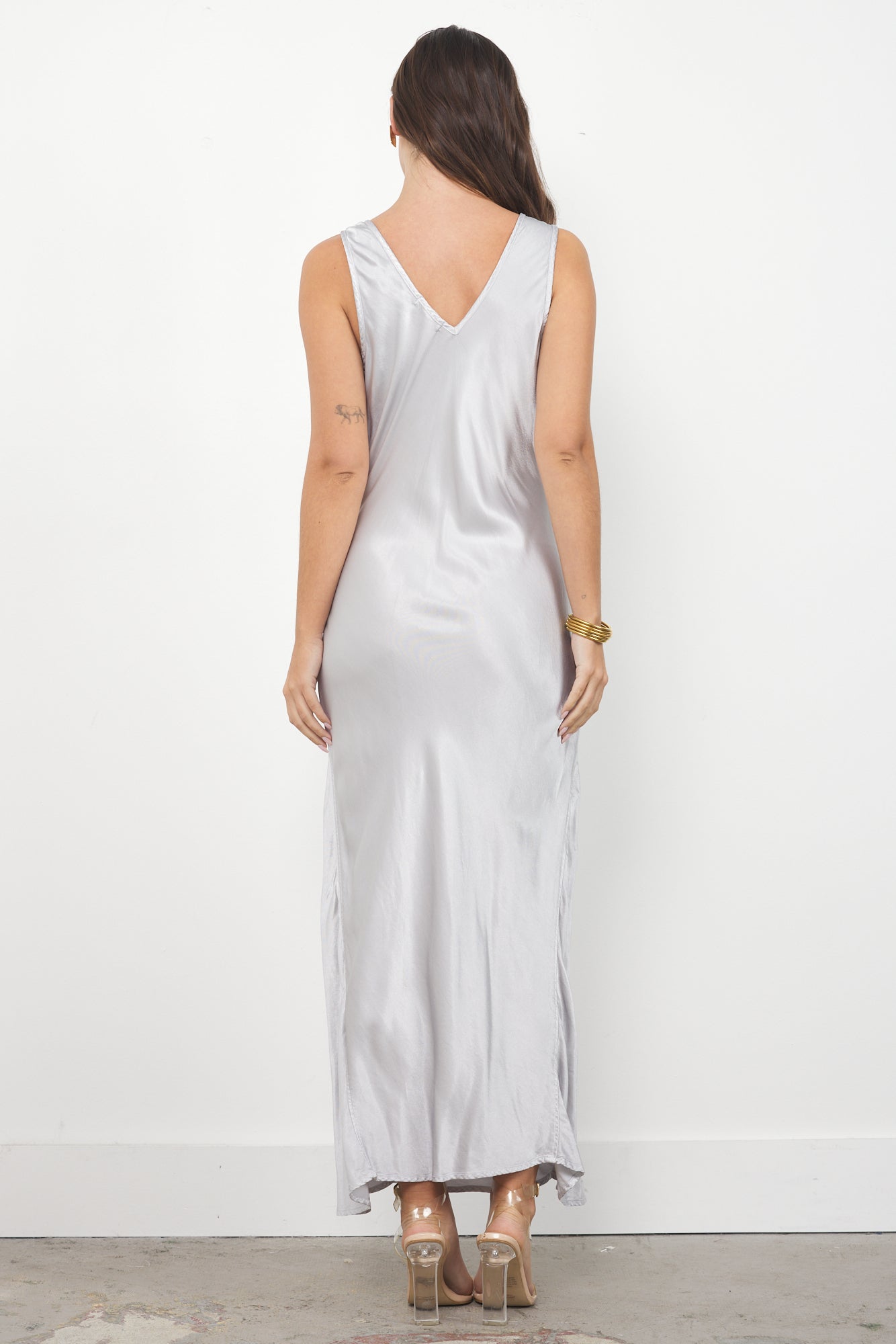 Handmade Wynn Silky Scooped Back Maxi Dress