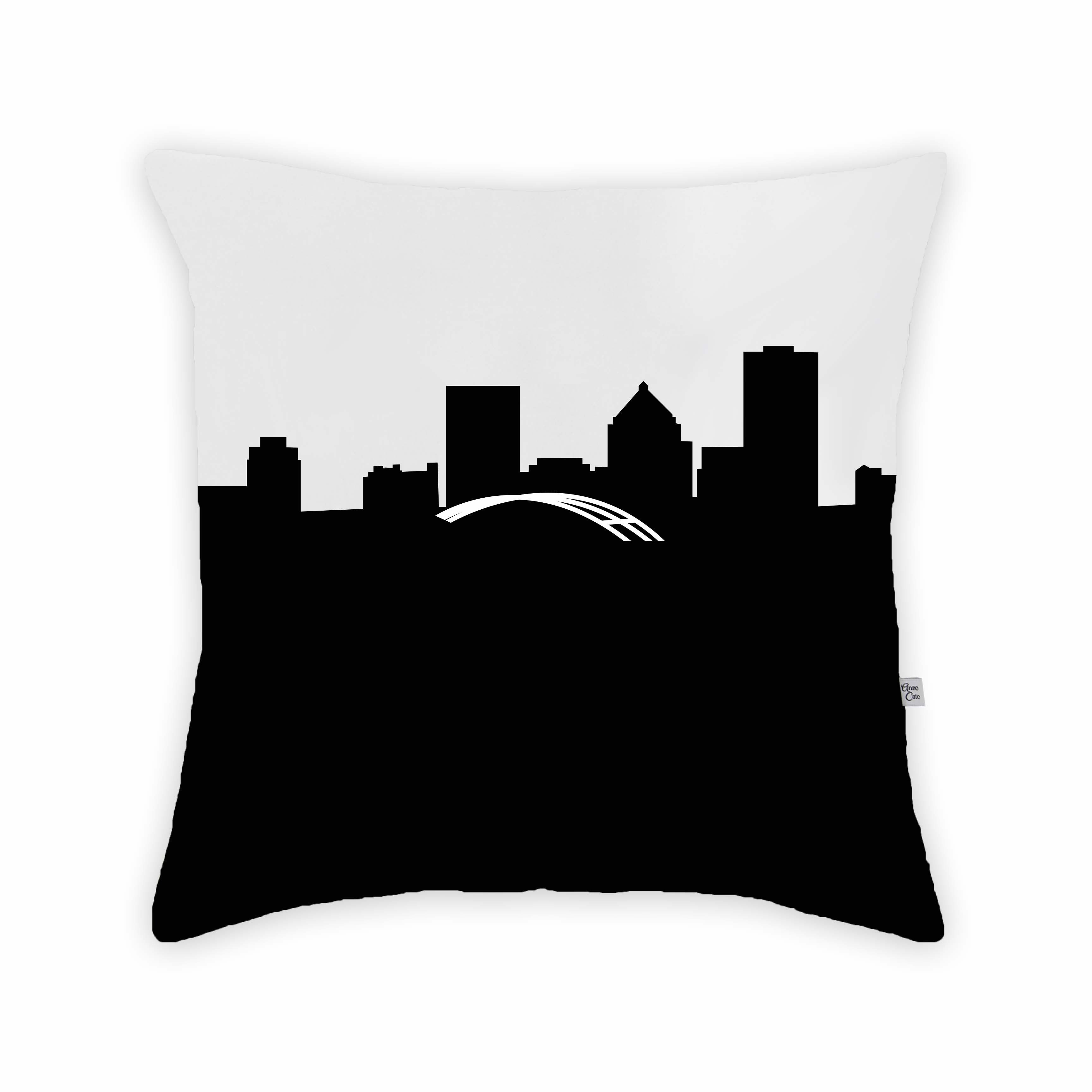 Skyline City Charm 16" by 16" Throw Pillow - Choose Your City