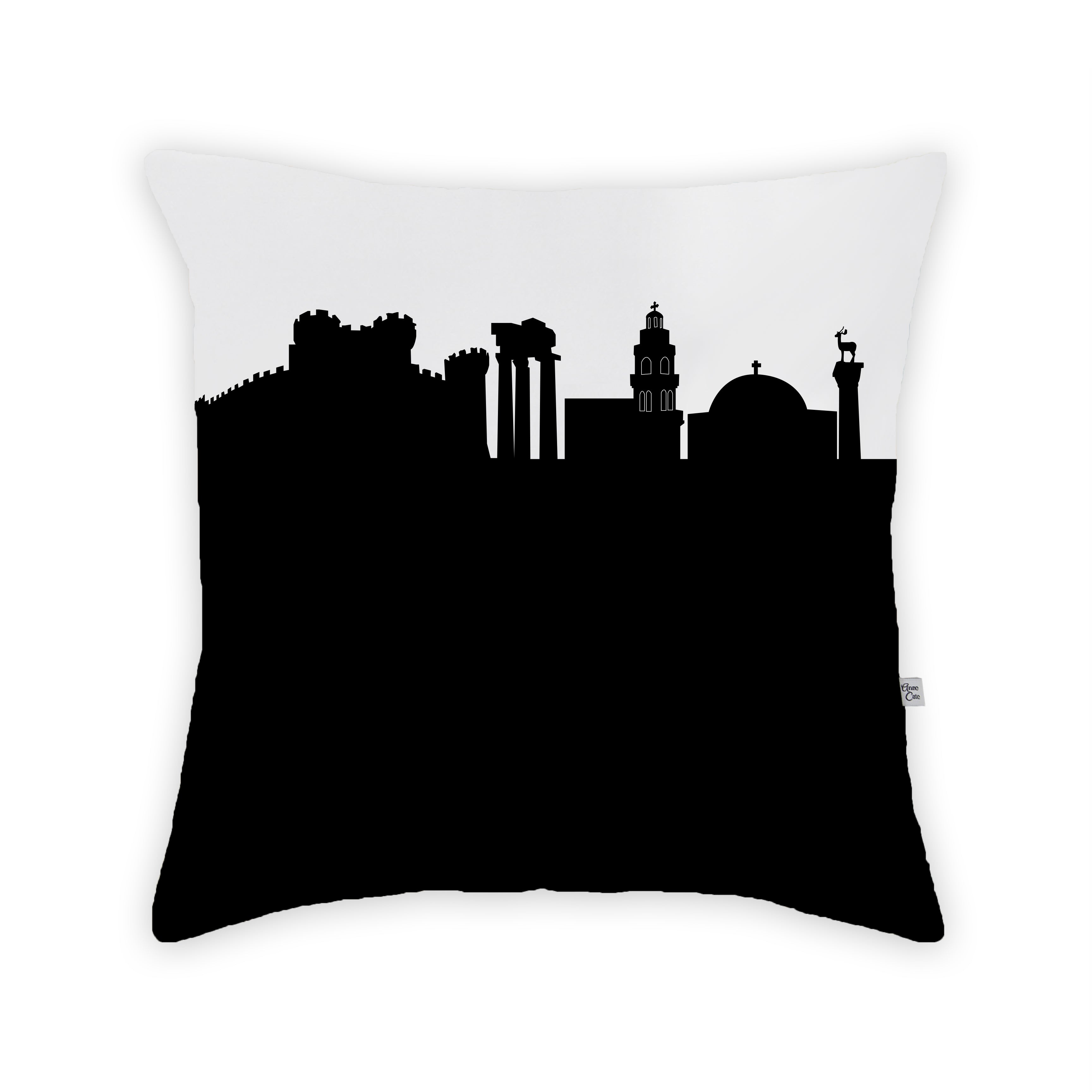 Skyline City Charm 16" by 16" Throw Pillow - Choose Your City