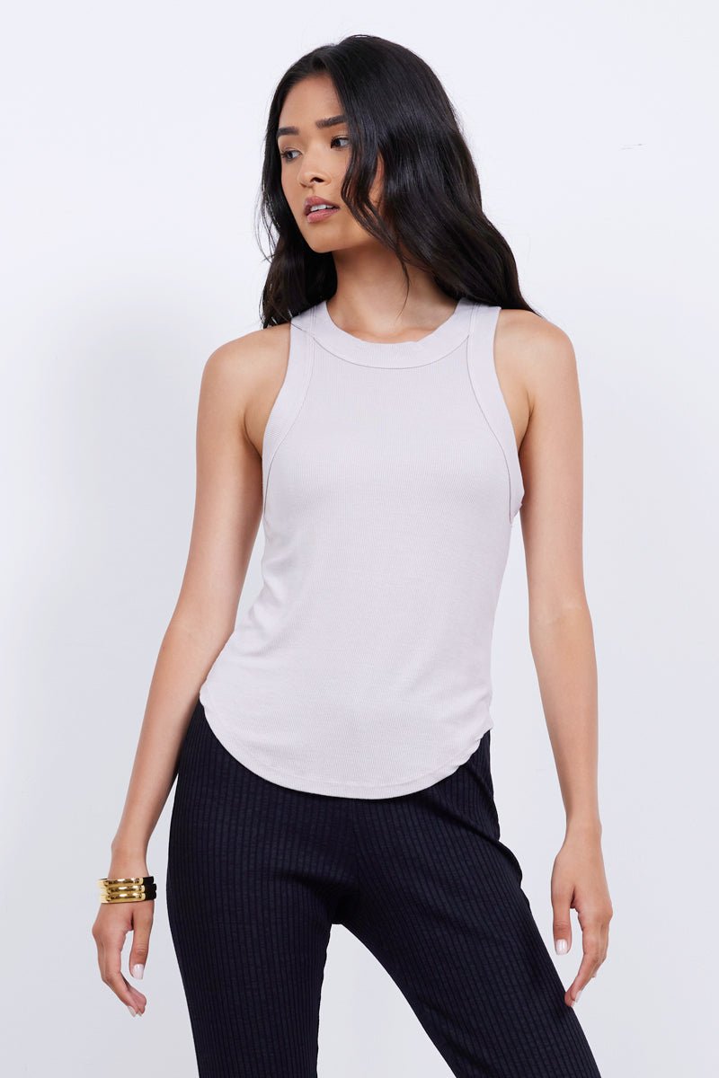 Aida Racer Front Ribbed Tank Top
