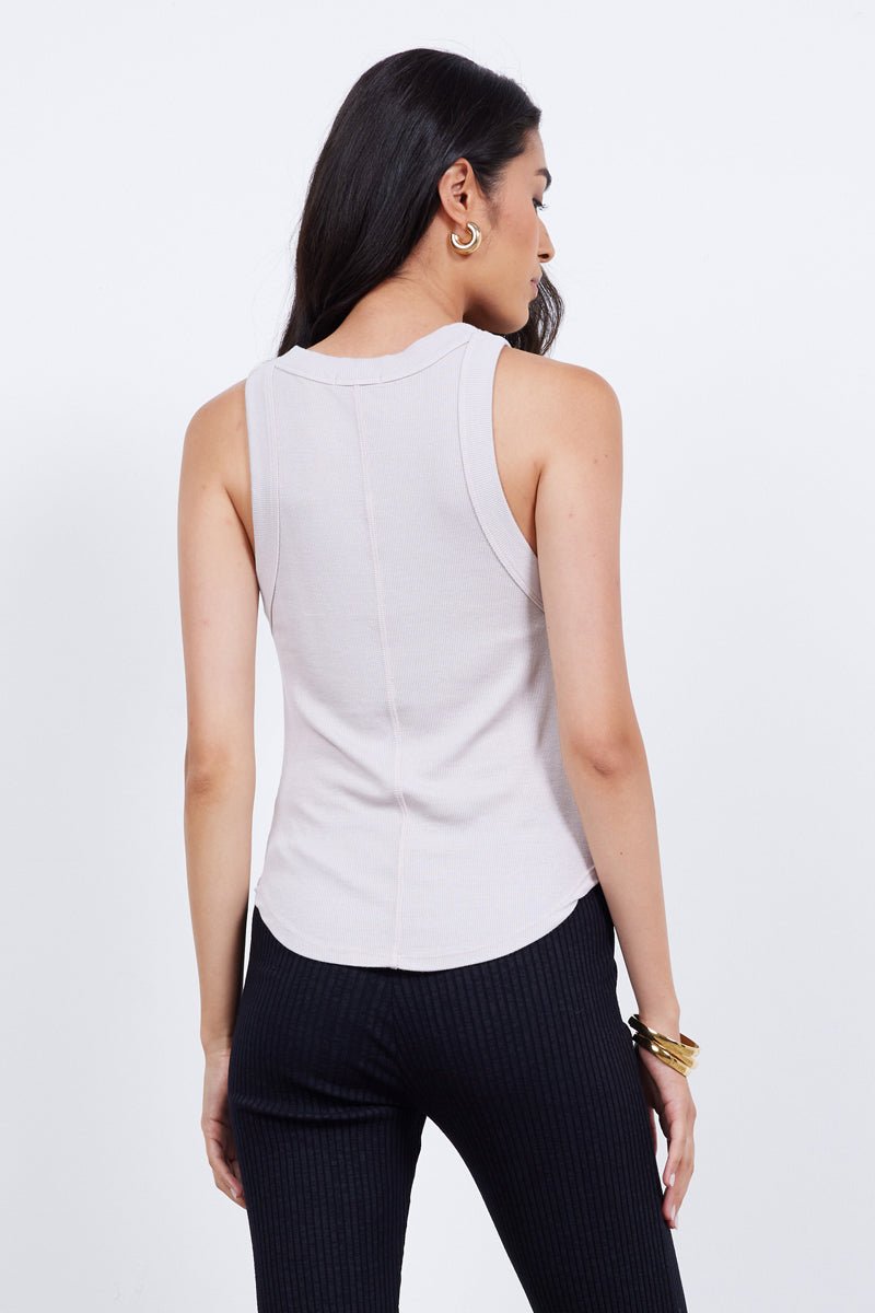 Aida Racer Front Ribbed Tank Top