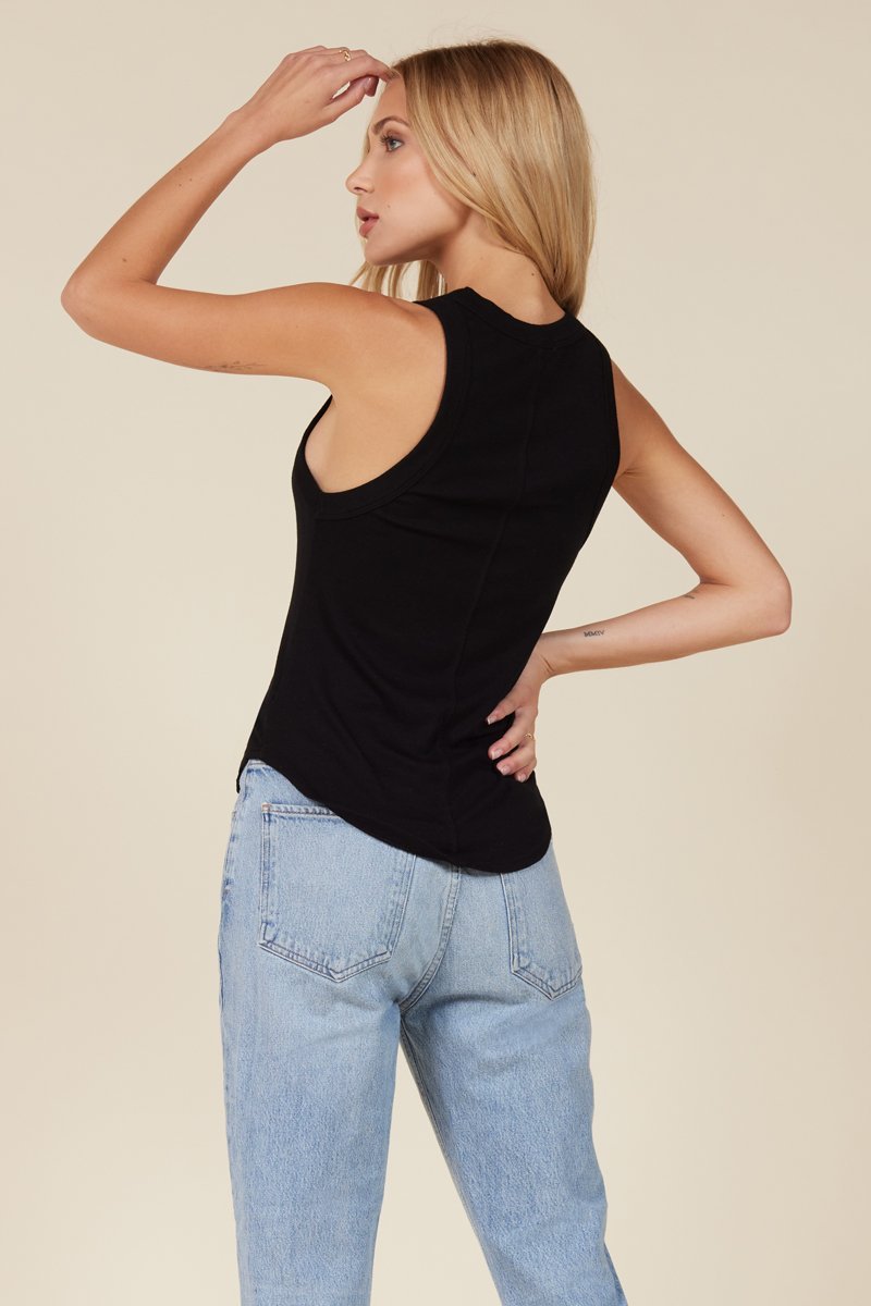Aida Racer Front Ribbed Tank Top