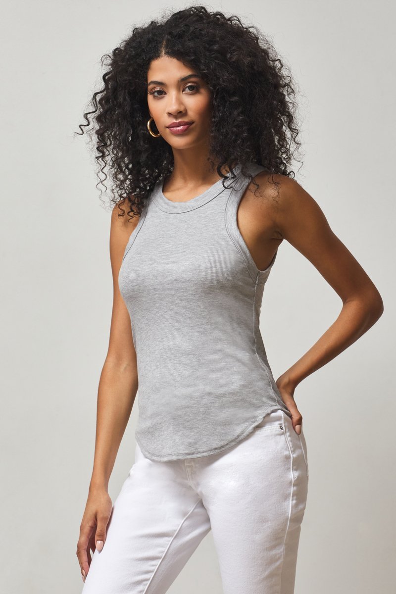 Aida Racer Front Ribbed Tank Top